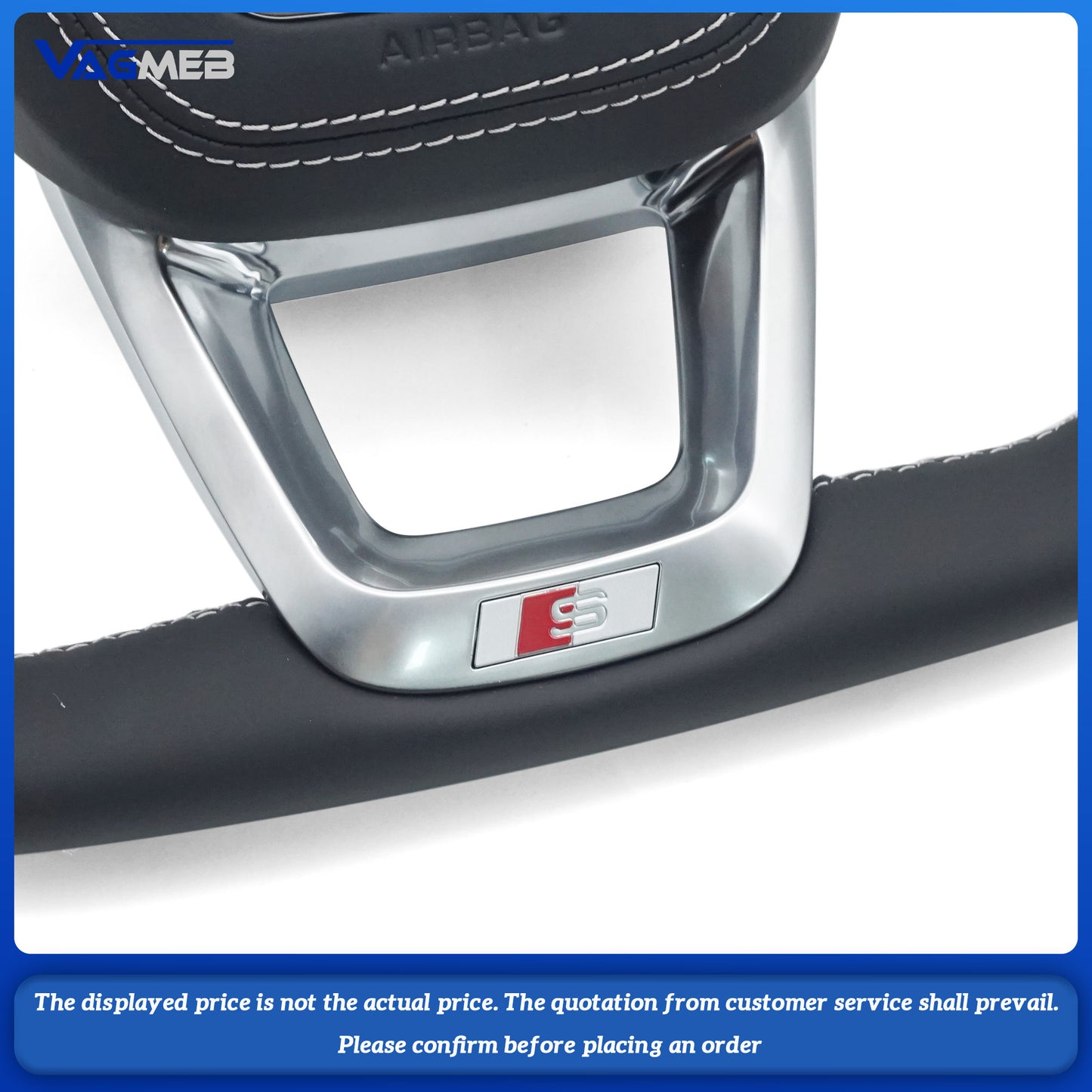 For Audi S Logo Q5 FY - White trim with heated steering wheel