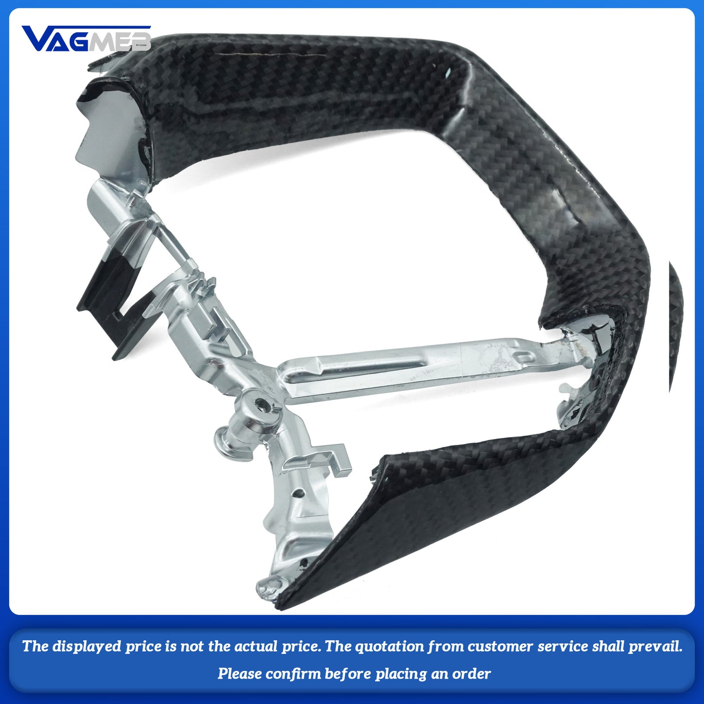 For Audi A8 A pair of carbon fiber steering wheel button frames