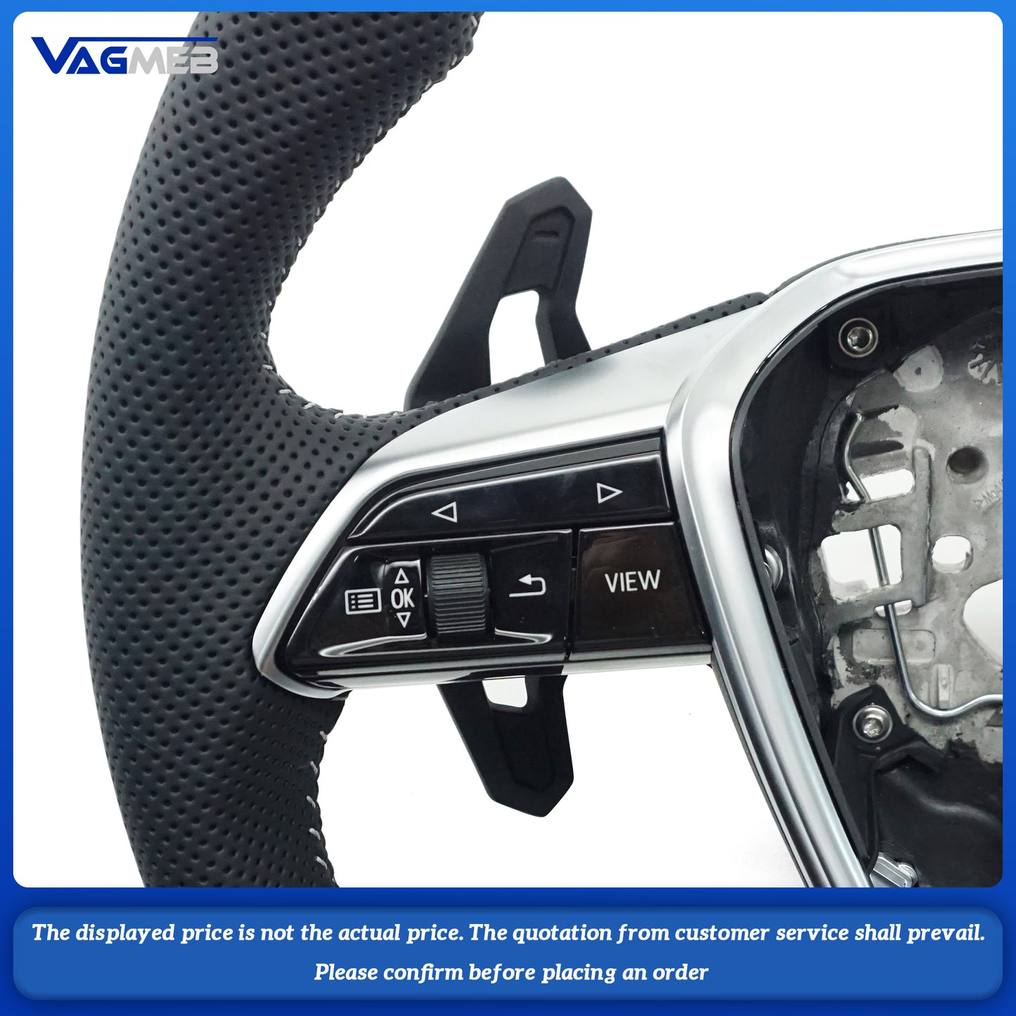 multifunctional flat bottomed sports steering wheel For Audi A6 C8