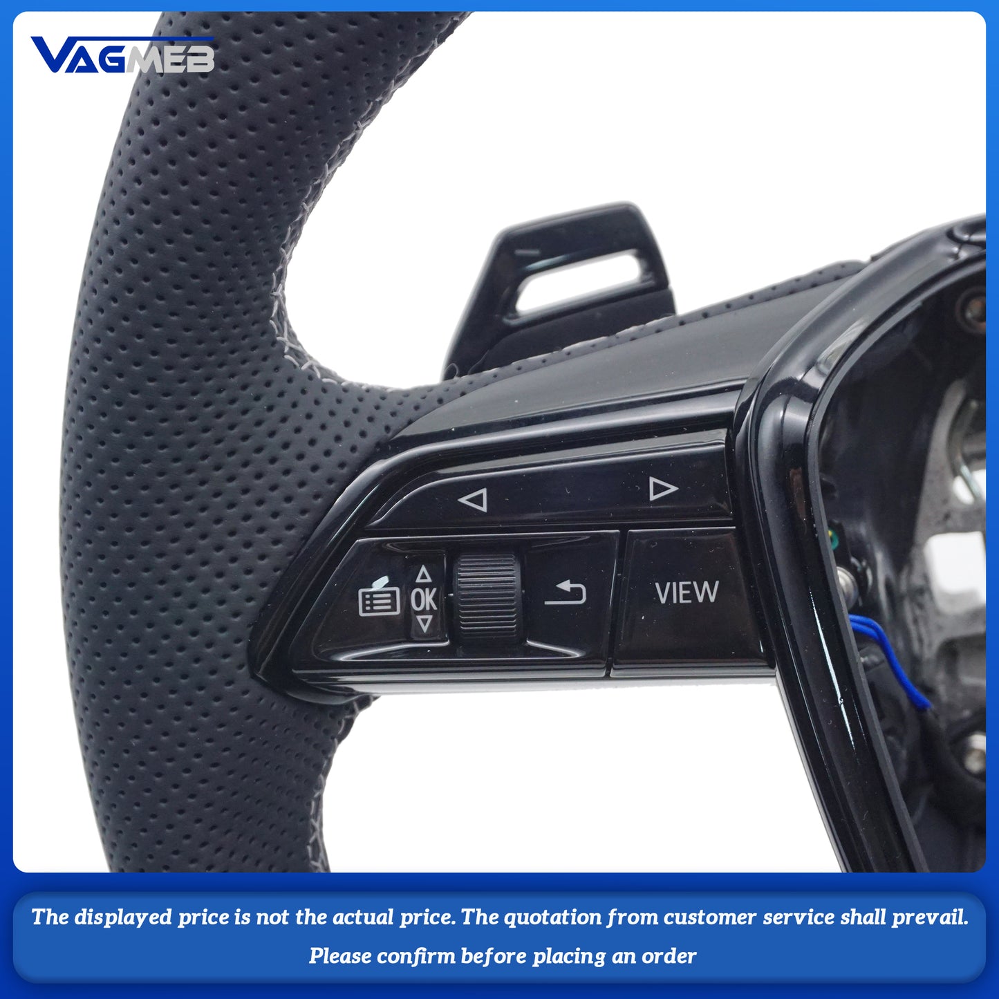 For Audi A6 C8 painted leather multifunctional steering wheel with heating, Car Accessories