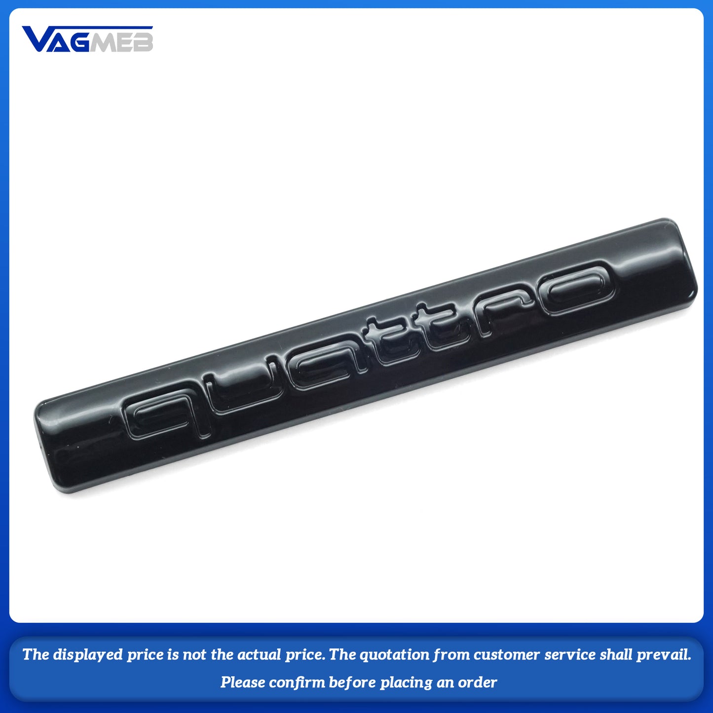 For Audi Quattro Logo A3 A4 A8 Q3 S3 S5 RS6 RS7 S7 S6 A6 ABS Car Side Body Badge Rear Trunk Emblem Sticker Decals Accessories