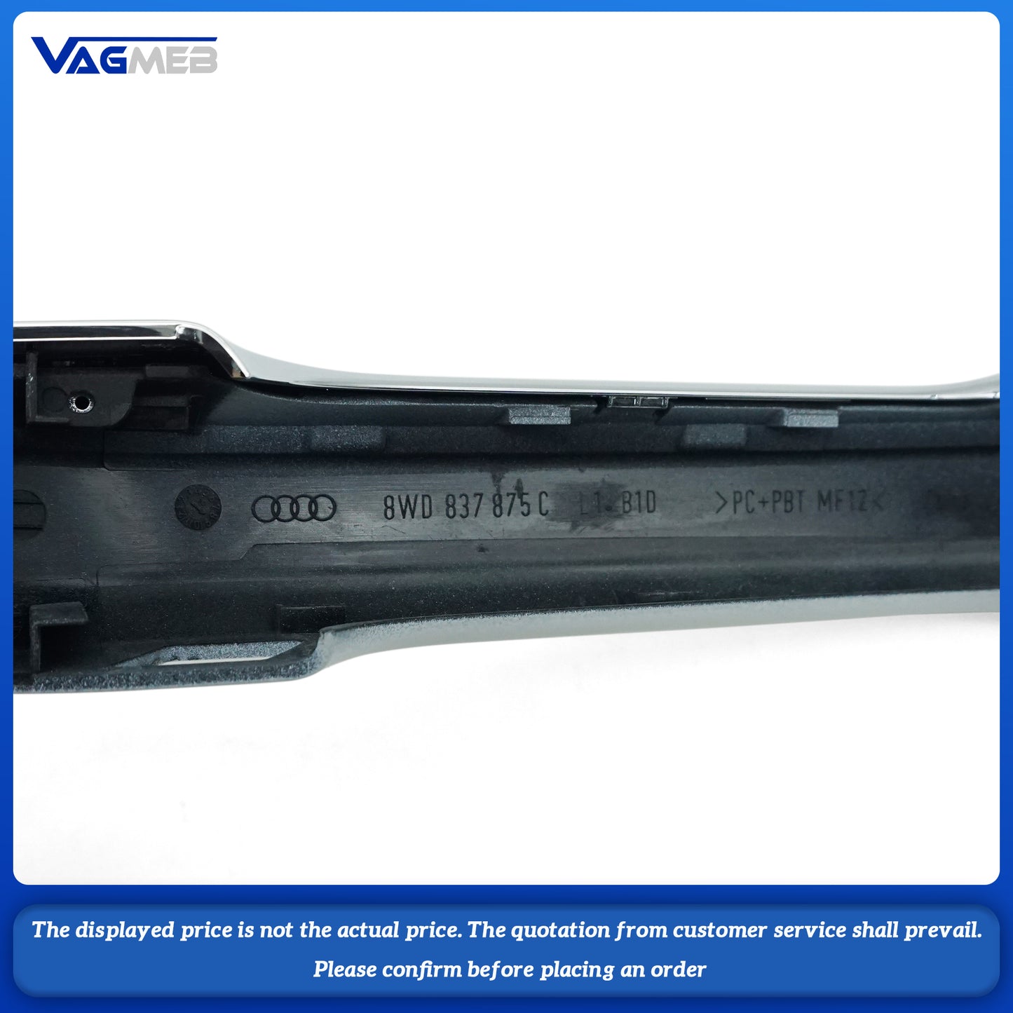 For Audi A4B9 2017 Door handle shell white set of four 8WD 837 875C 875B 876B