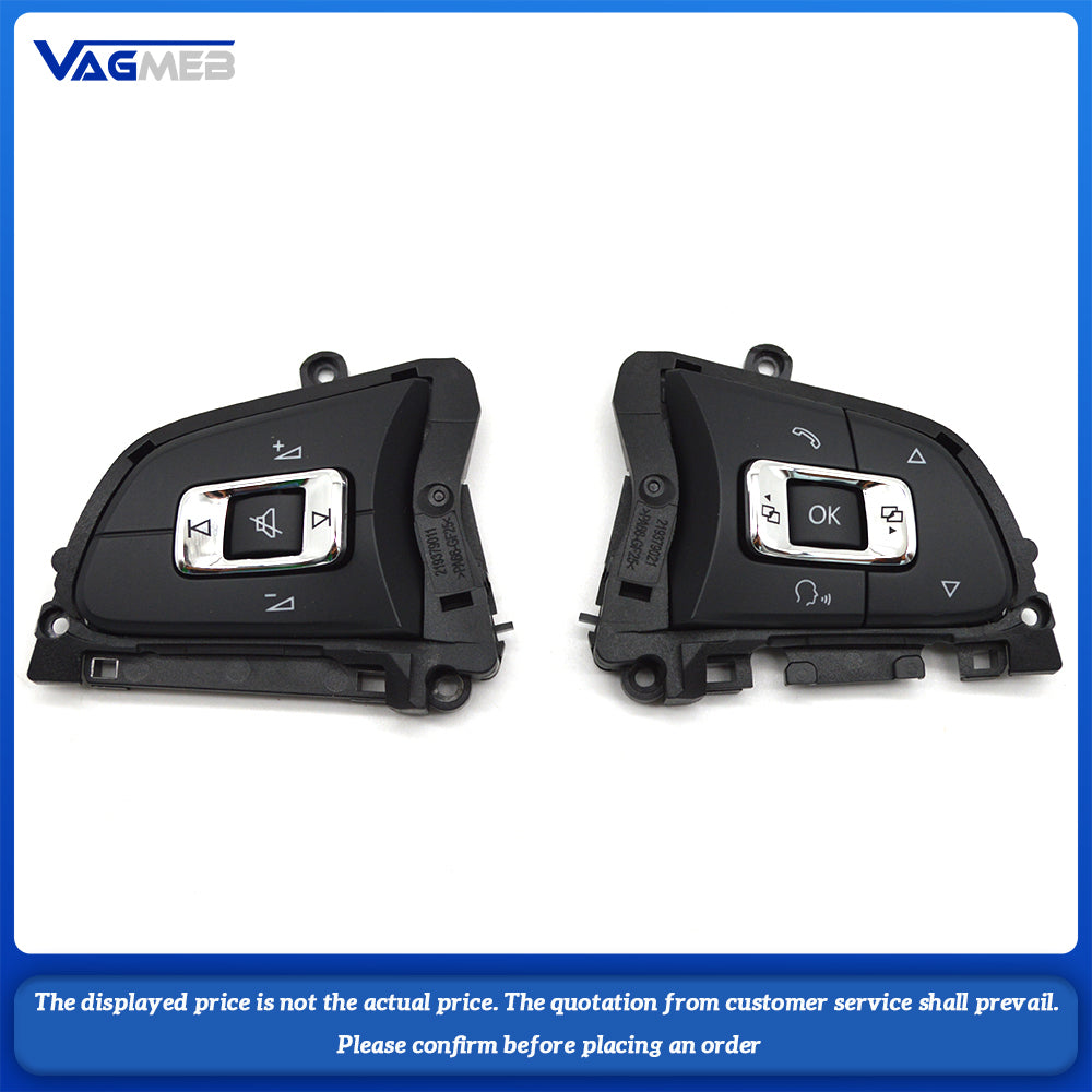 Multi-function Steering Wheel Switch Button Panel Cover Bezel For VW Passat Variant