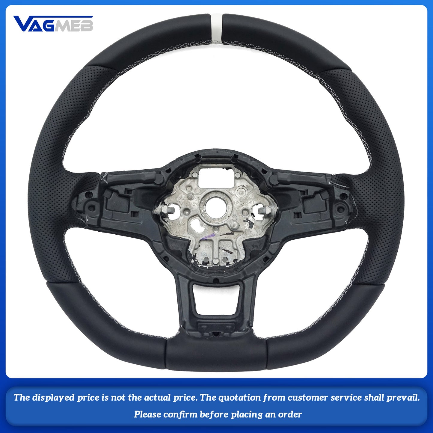 Steering Wheel suitable For VW Golf 7 MK7 GTI R GTE GTS GTD Passat B8, leather material, steering wheel frame, Car Accessories