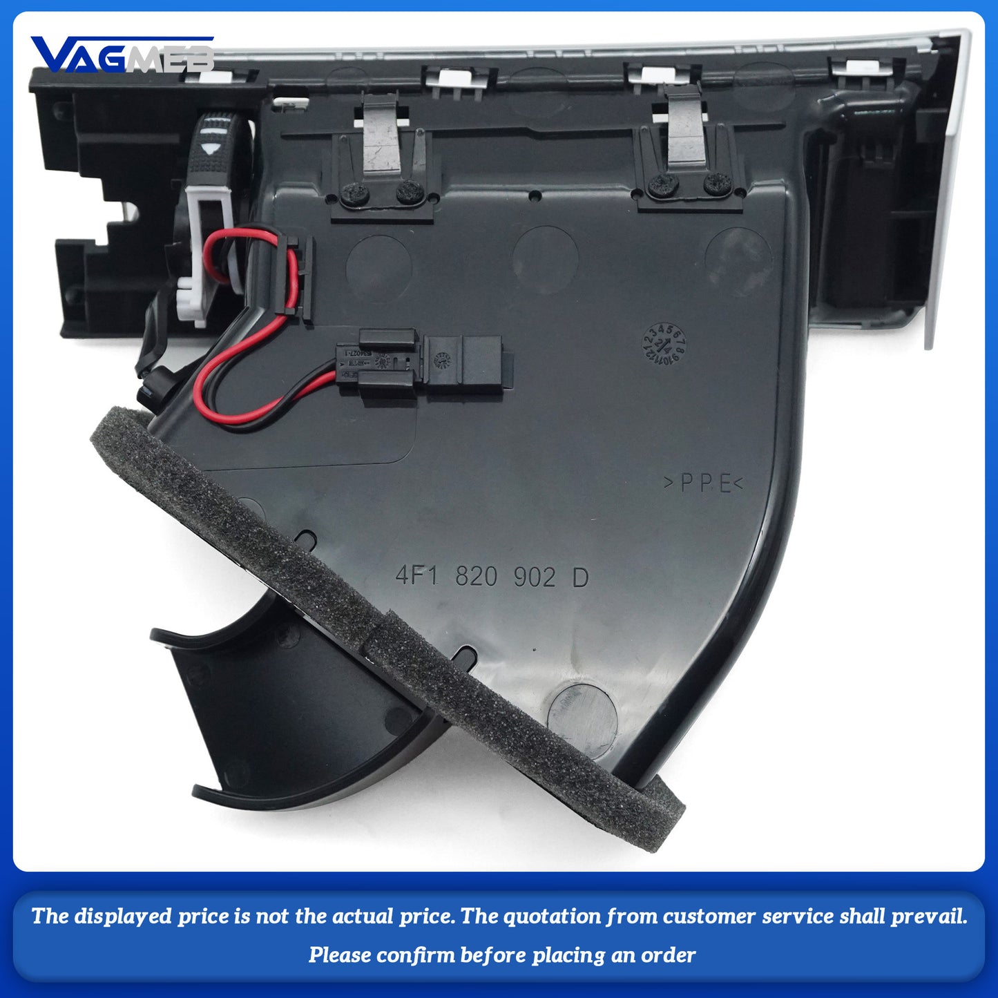 LHD Black Front Right Passenger Air Outlet vents Air Vent Assembly Trim nozzle For audi A6 C6 Avant Allroad Quattro