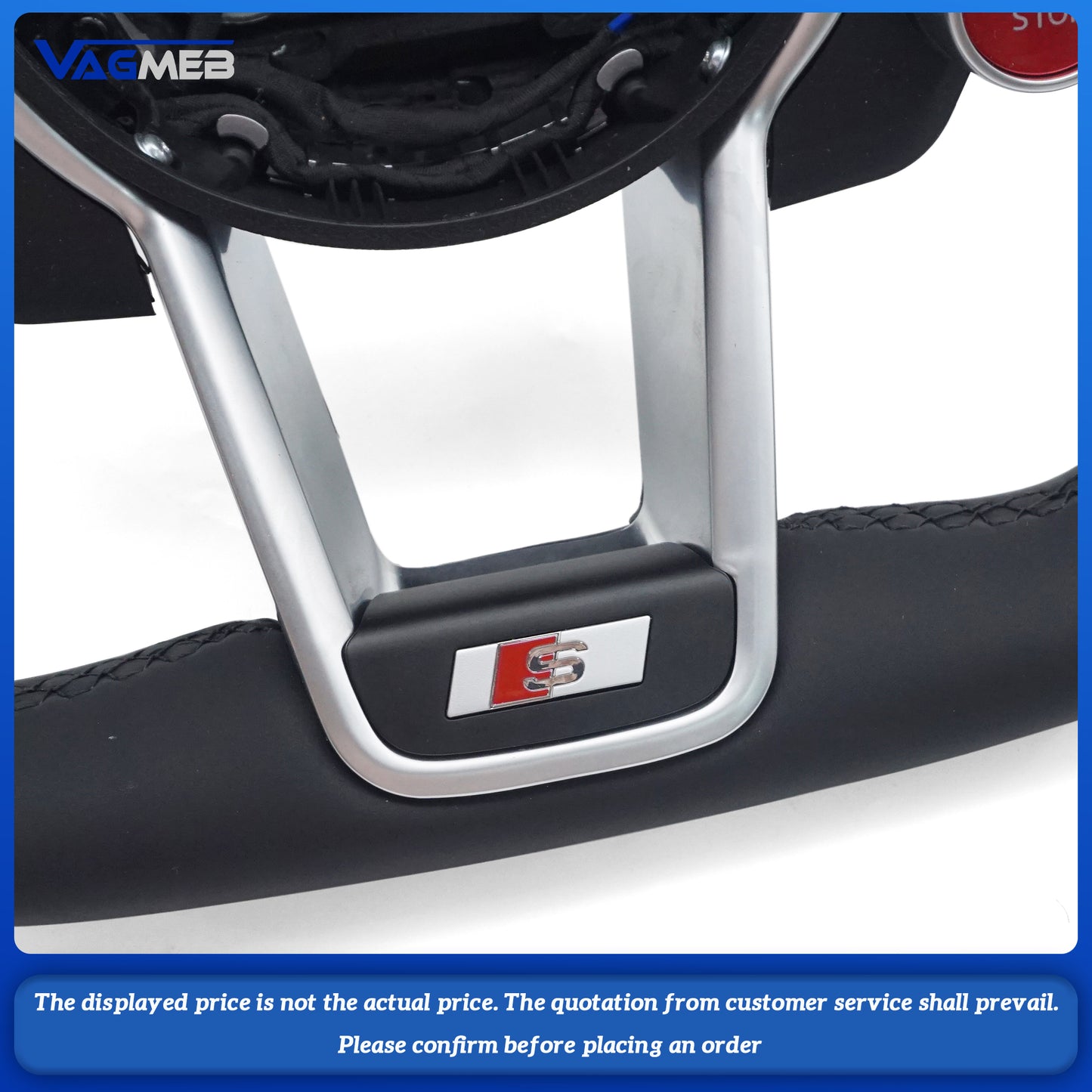 For Audi A4B9, black line with button, heating function, R8 button-equipped steering wheel