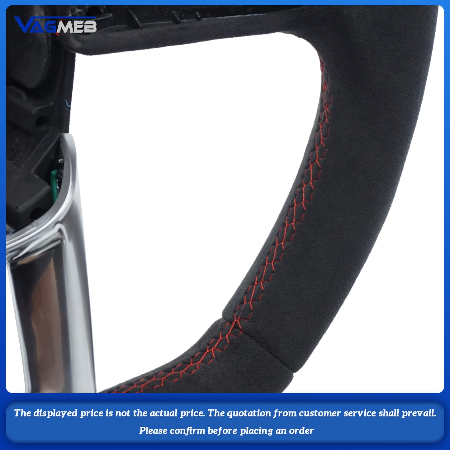 For Audi S RS S LINE Logo Q3 Q5 Q7 RSQ3 RSQ5 RSQ7 SQ5 SQ3 SQ7 custom all alcantara Steering wheel bottom Multi-color lines