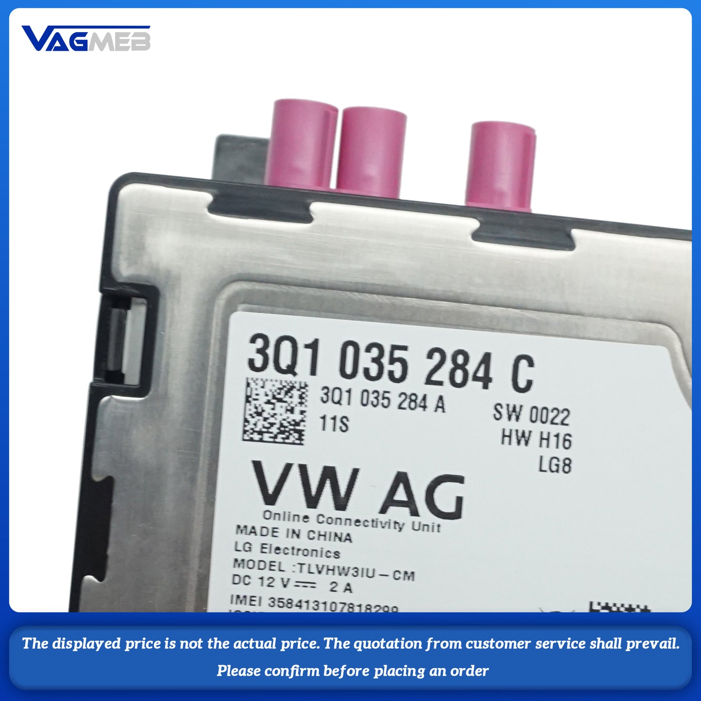 Control Unit Computer Module For VW Golf MK8 3Q1 035 284C