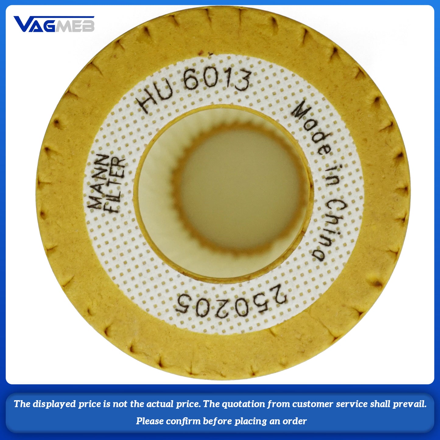 For Macan Cayenne VW Jetta Sharan Tiguan Golf AUDI A Q SKODA Octavia Superb SEAT Leon 06L115562B MANNFILTER HU6013z Oil Filter