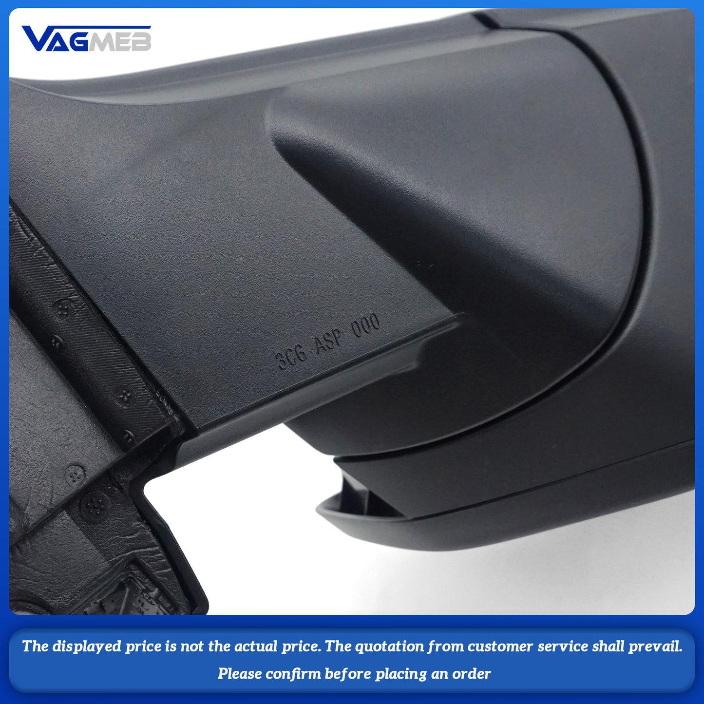 For the 2017 VW Atlas electrically folding rearview mirror half assembly