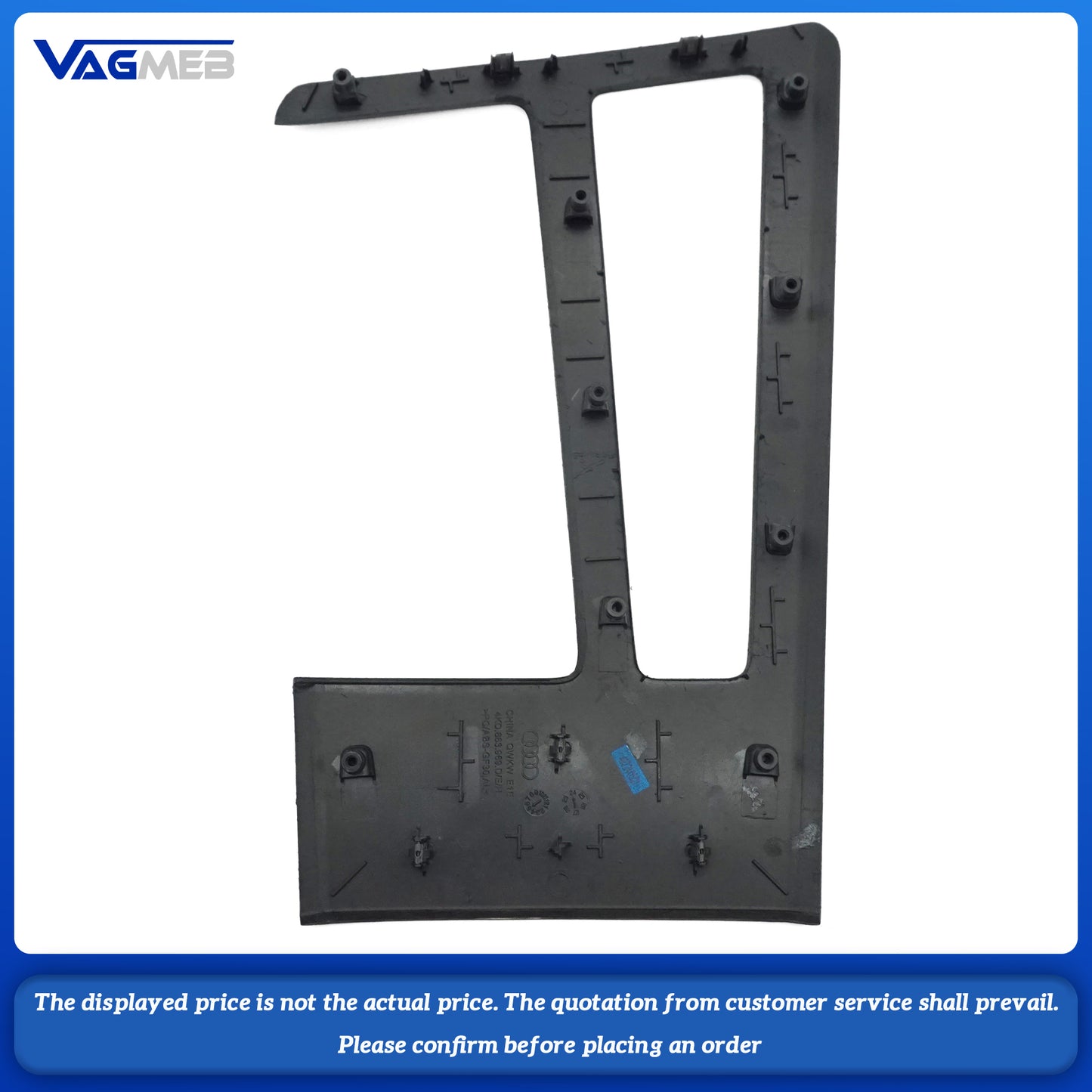 Carbon fiber center console blue line decorative panel for Audi RS A6 C8 carbon fiber interior decorative panel