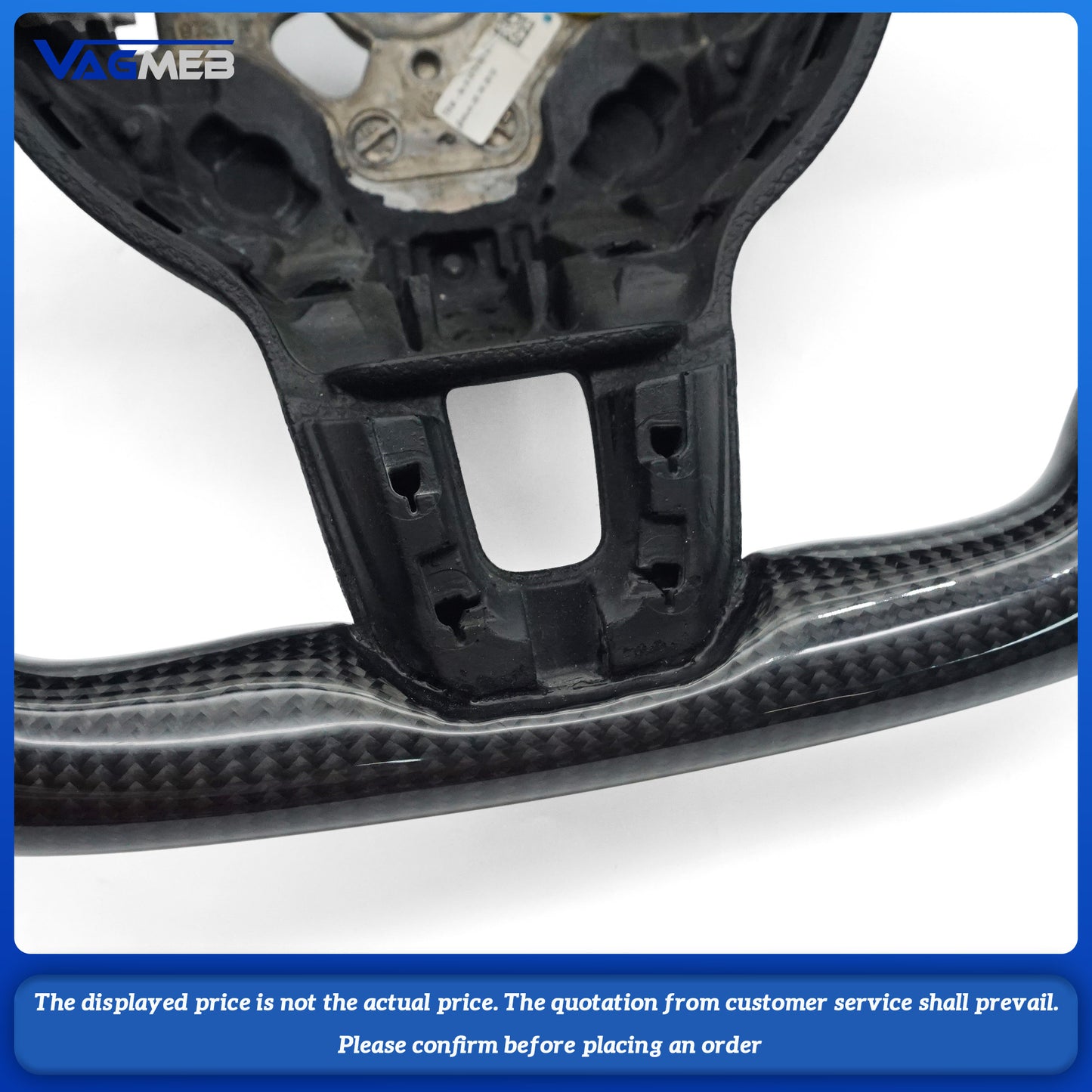 For VW Golf 6 GTI Golf MK6 GTI Custom carbon fiber leather semi-perforated leather steering wheel Customized styles