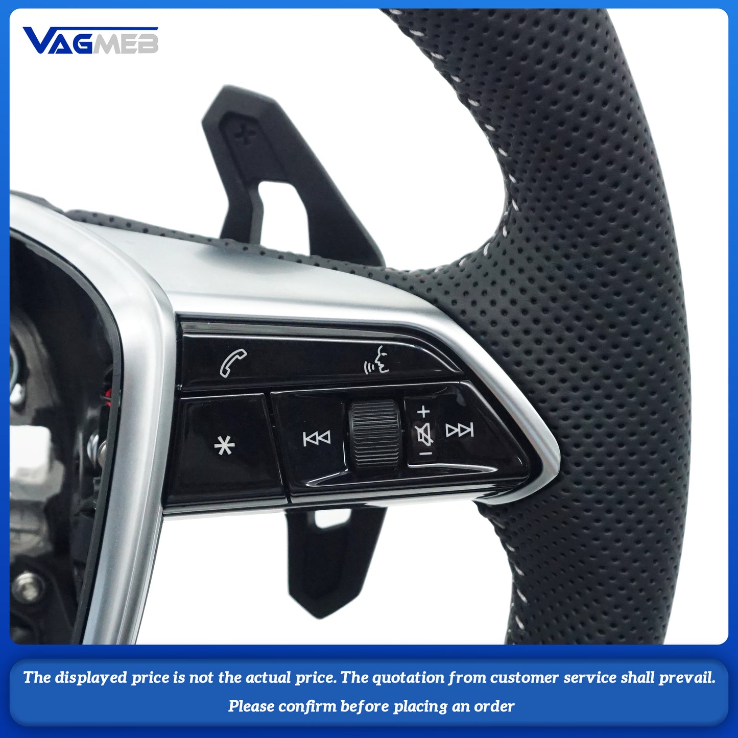 multifunctional flat bottomed sports steering wheel For Audi A6 C8