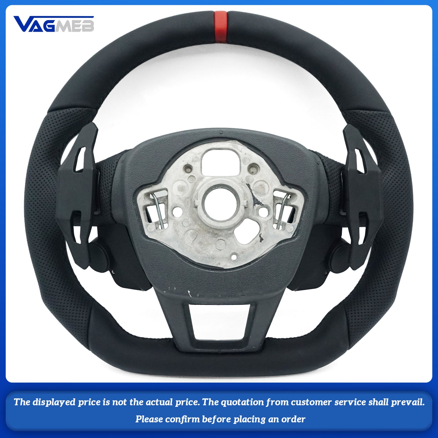 For Audi S logo A6C8, with black lines and R8 buttons on the steering wheel, without heating function