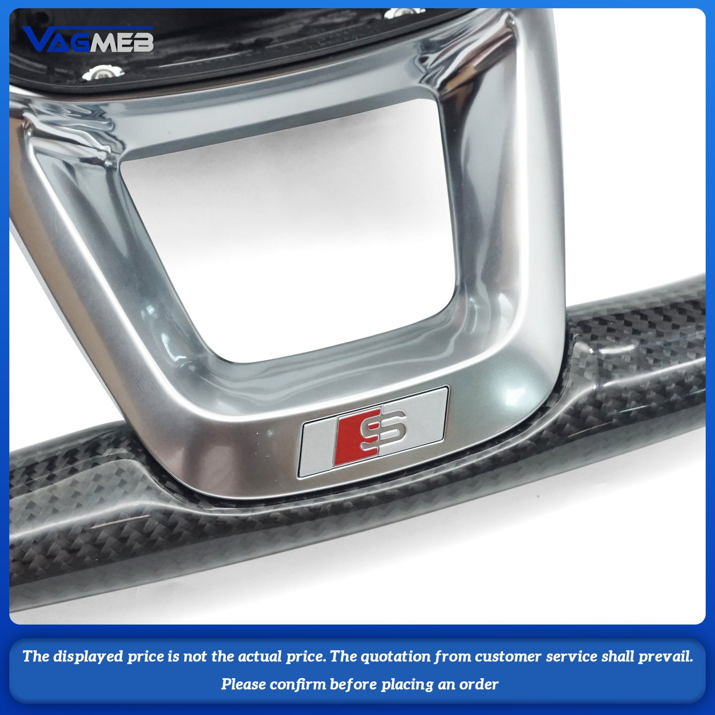 For Audi Q5 FY Q7 4M Q8 custom carbon fiber flat bottomed sports car steering wheel