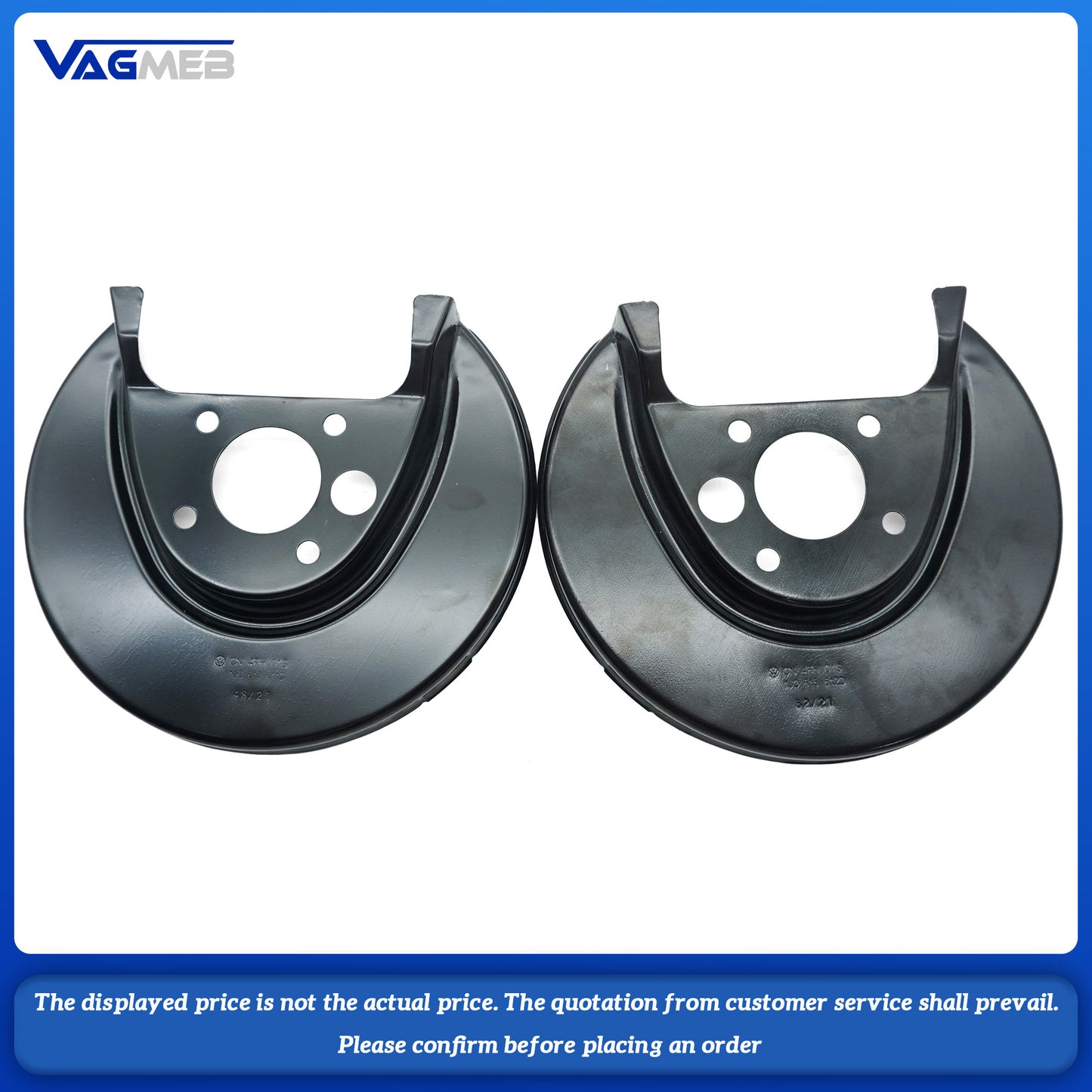 1set Brake Backing Plates Black Anchor Cover Splash Plates Fits for Audi Cars Brake Disc 1J0 615 311A3112A1J0 615 611D612D