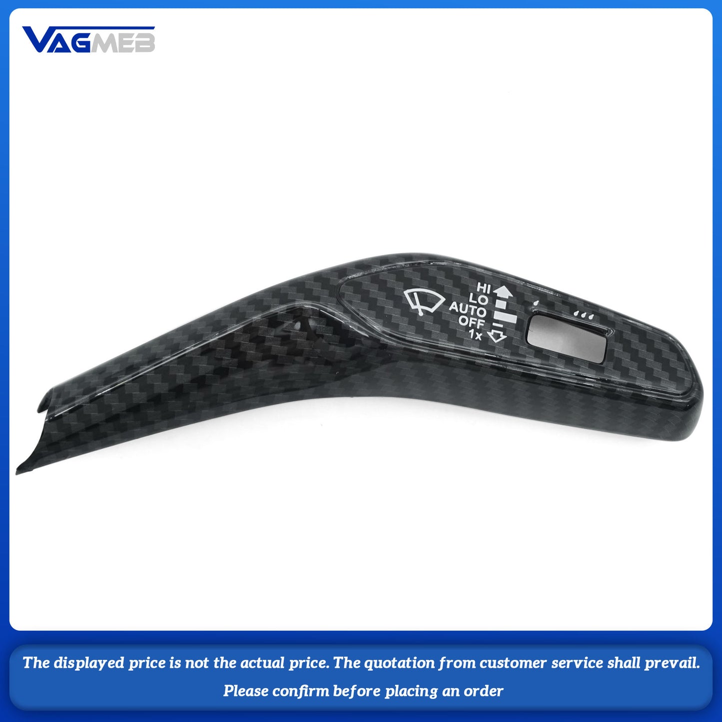 Center control interior modification wiper lever steering rod patch carbon fiber texture decoration For Audi A6 C8 A7