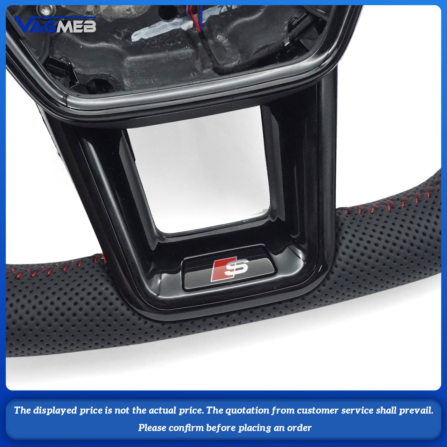 For Audi A6 C8 A7 Steering wheel With Buttons And Shift Paddles, Black Frame, Car Accessories