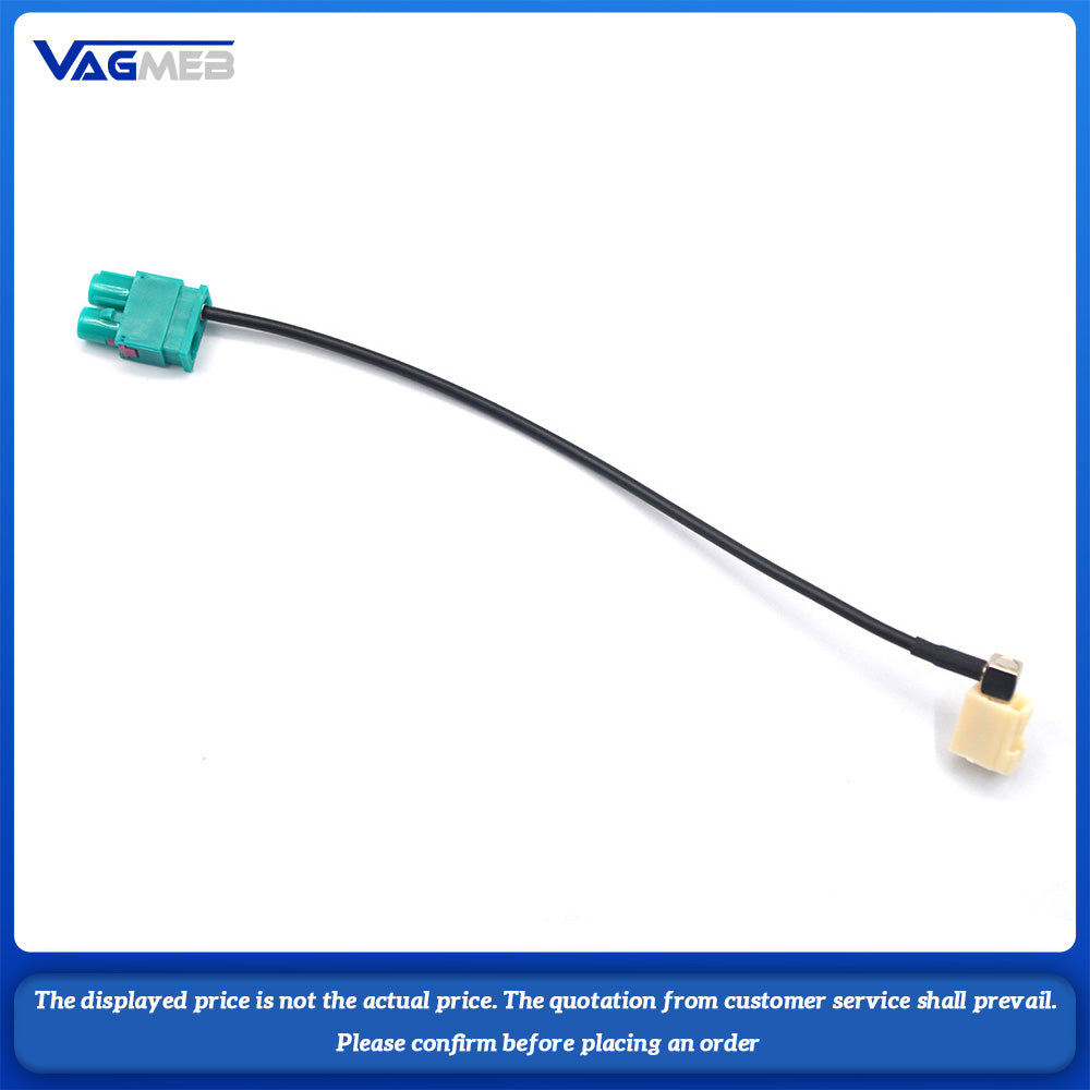 1 Female to 2 Male FAKRA II Radio Antenna Cable Adapter For VW Skoda Audi MIB RCD510 RNS510 RCD360 RCD330 RCD410 RCD440