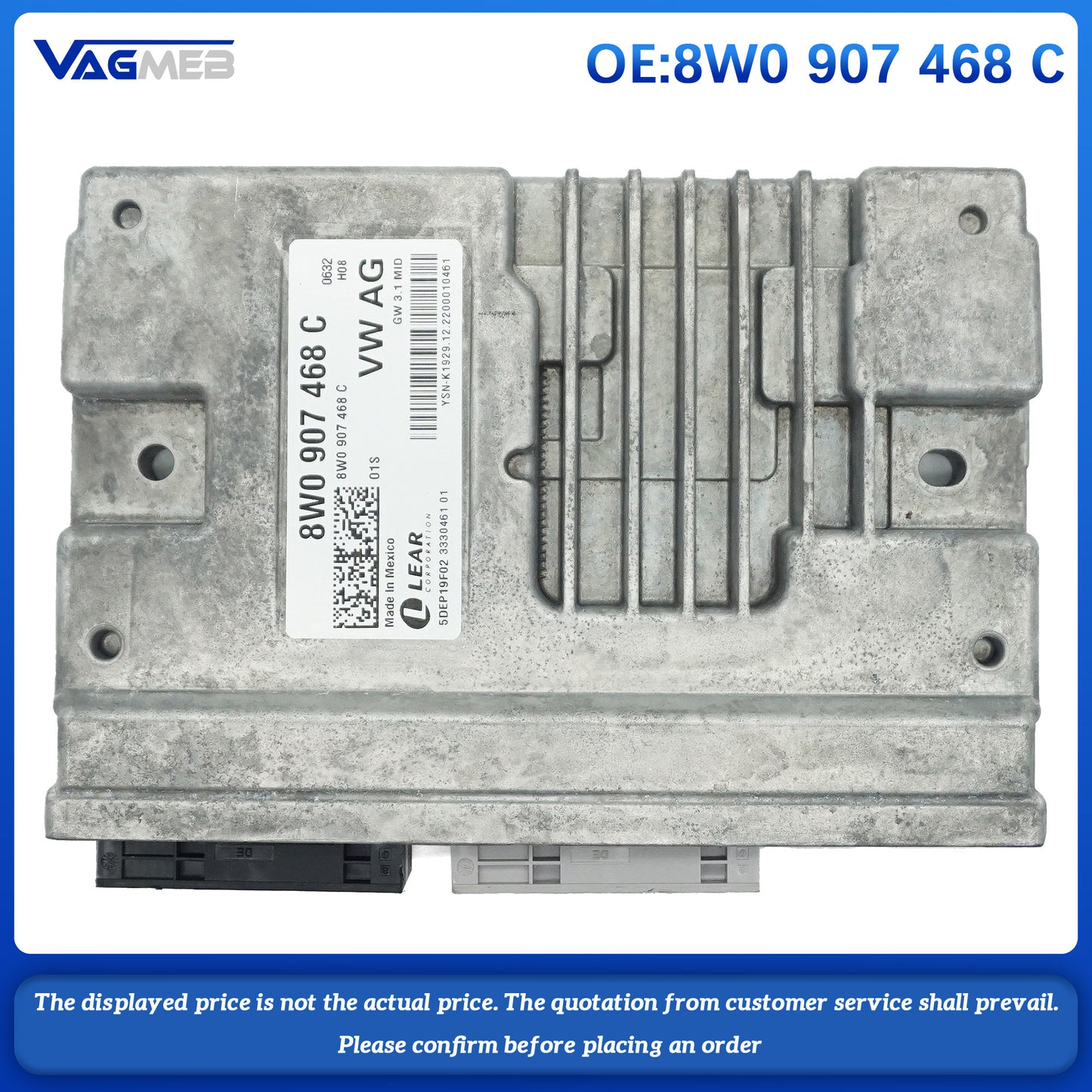 Car Gateway Network Control Module For Audi A4 Q5 A5 Sportback 2.0L AWD 2021-2022 8W0 907 468 C