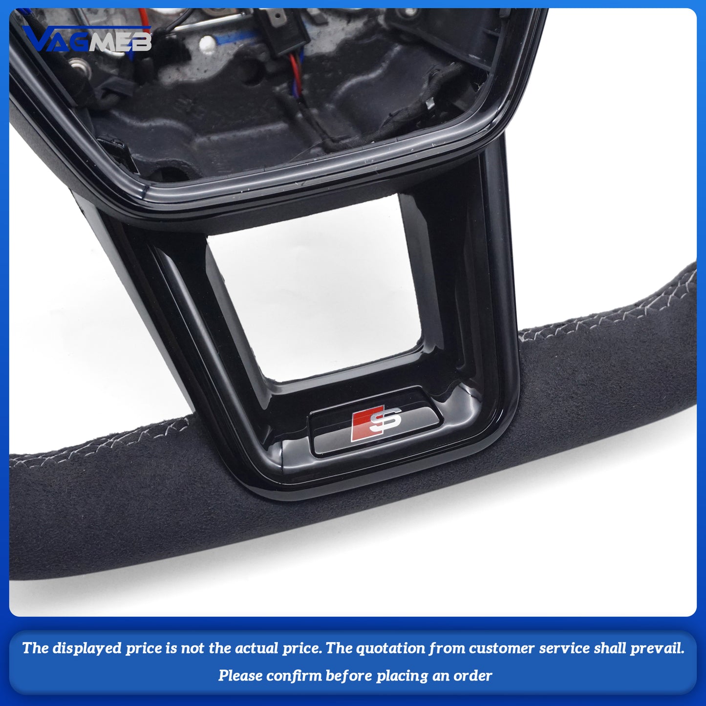 For Audi A6 C8 painted leather multifunctional steering wheel with heating, Car Accessories