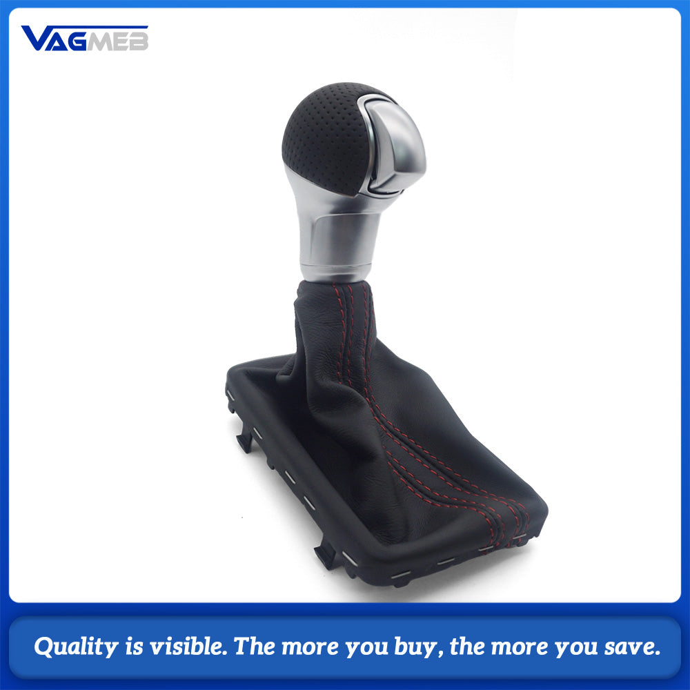 For Audi Q2 Golf DSG Tronic LOGO leather automatic shift knob handball gear lever