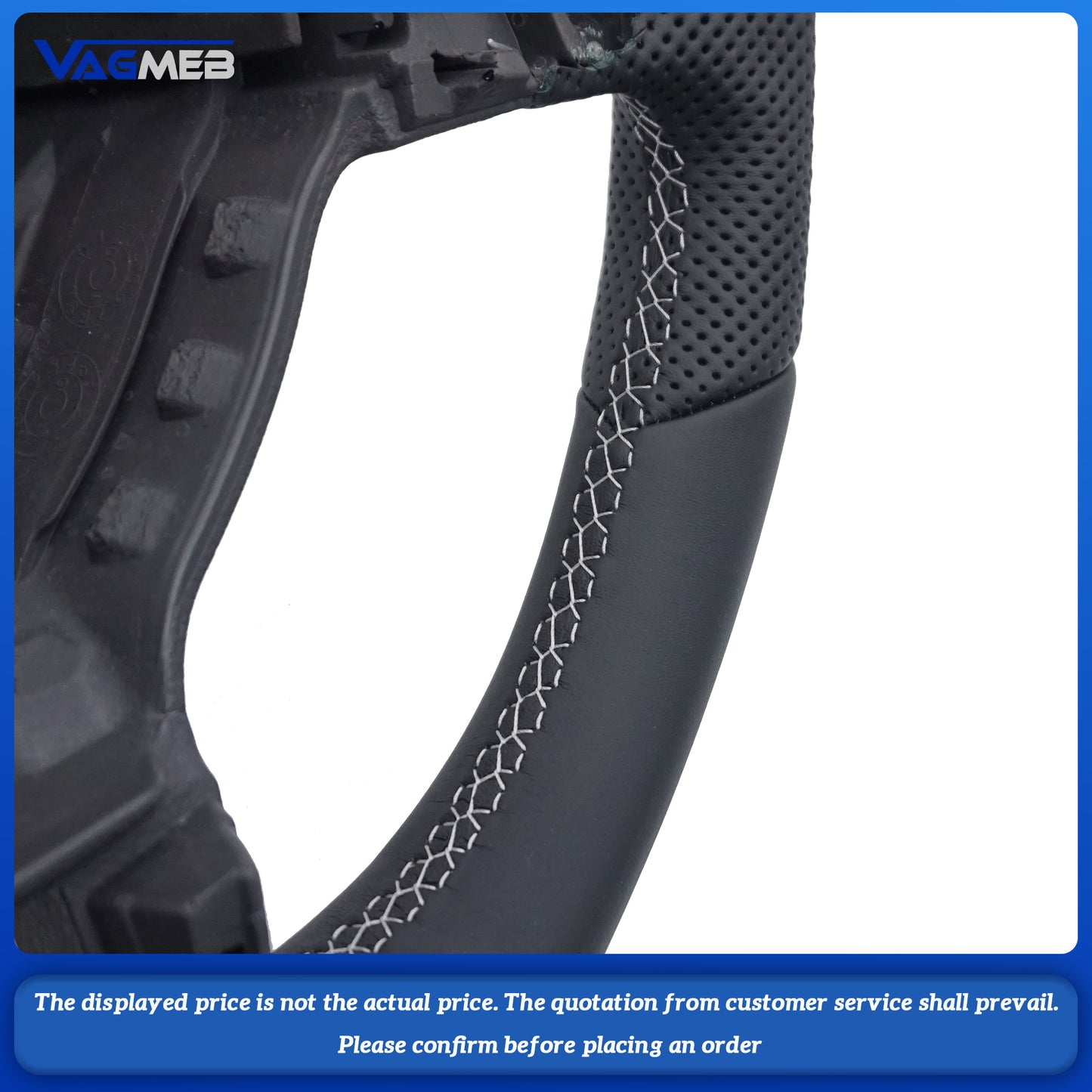 Carbon fiber leather sports steering wheel for Golf 6 GTI GTD R 2009-2013 Polo GTI Tiguan Passat R-Line, Car Accessories