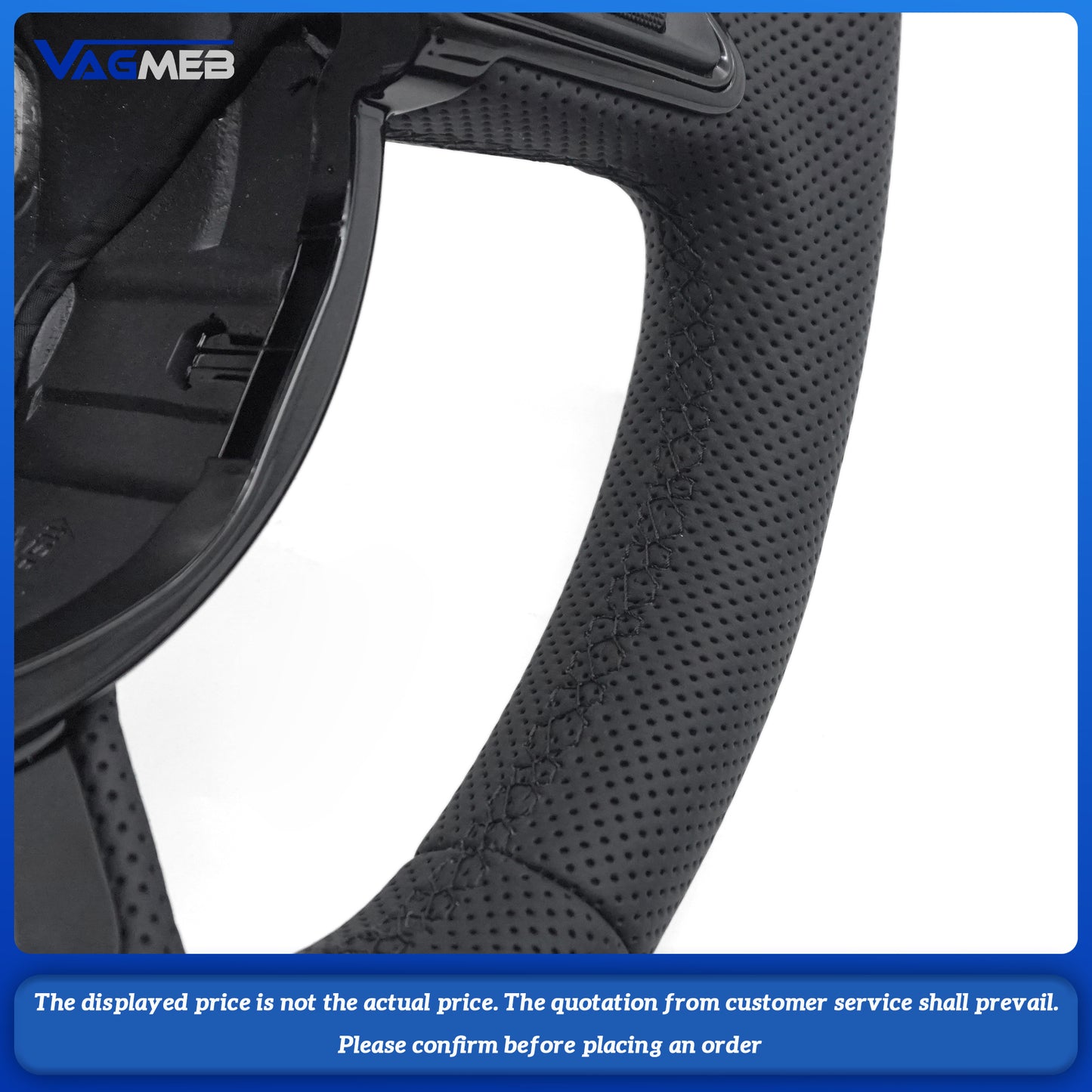 Perforated leather sports steering wheel for Audi A4 B8 A3 8V A5 Q3 Q5 Q7 steering wheel