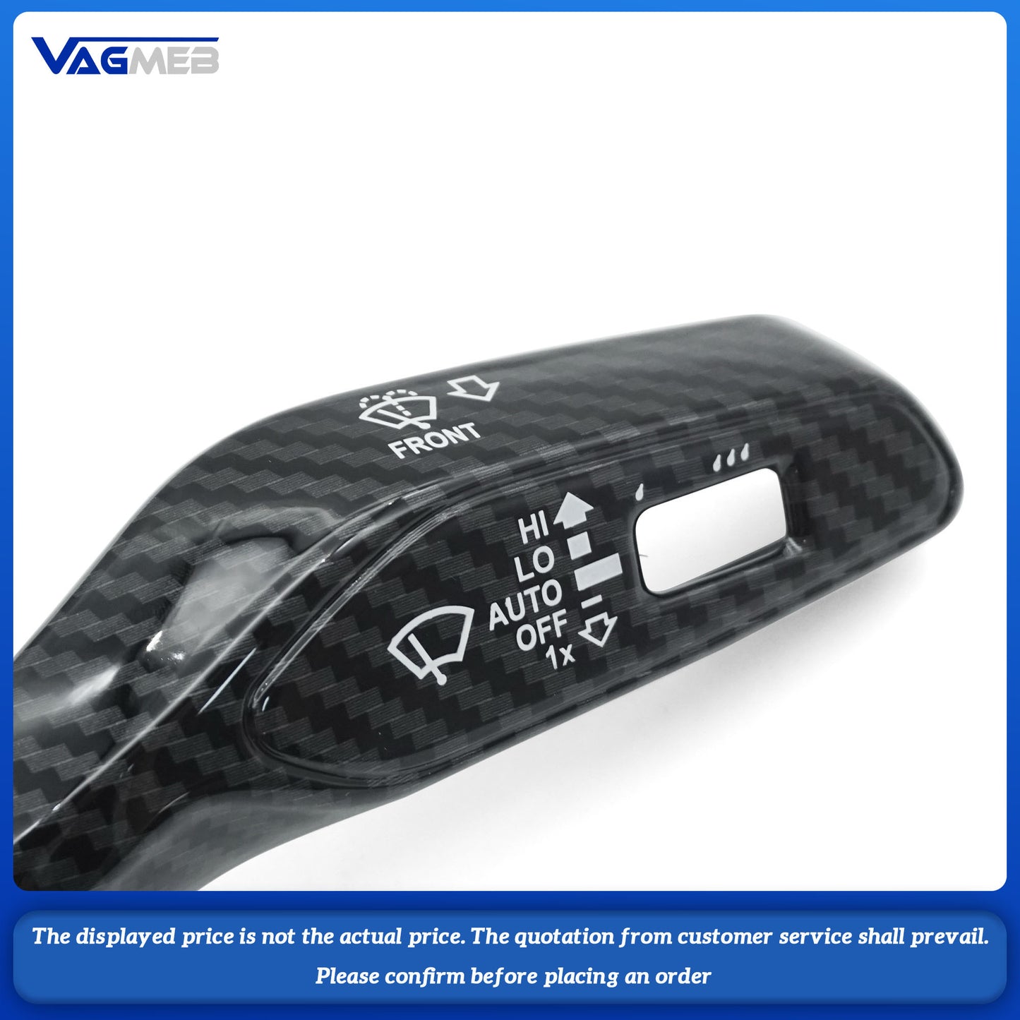 Center control interior modification wiper lever steering rod patch carbon fiber texture decoration For Audi A6 C8 A7