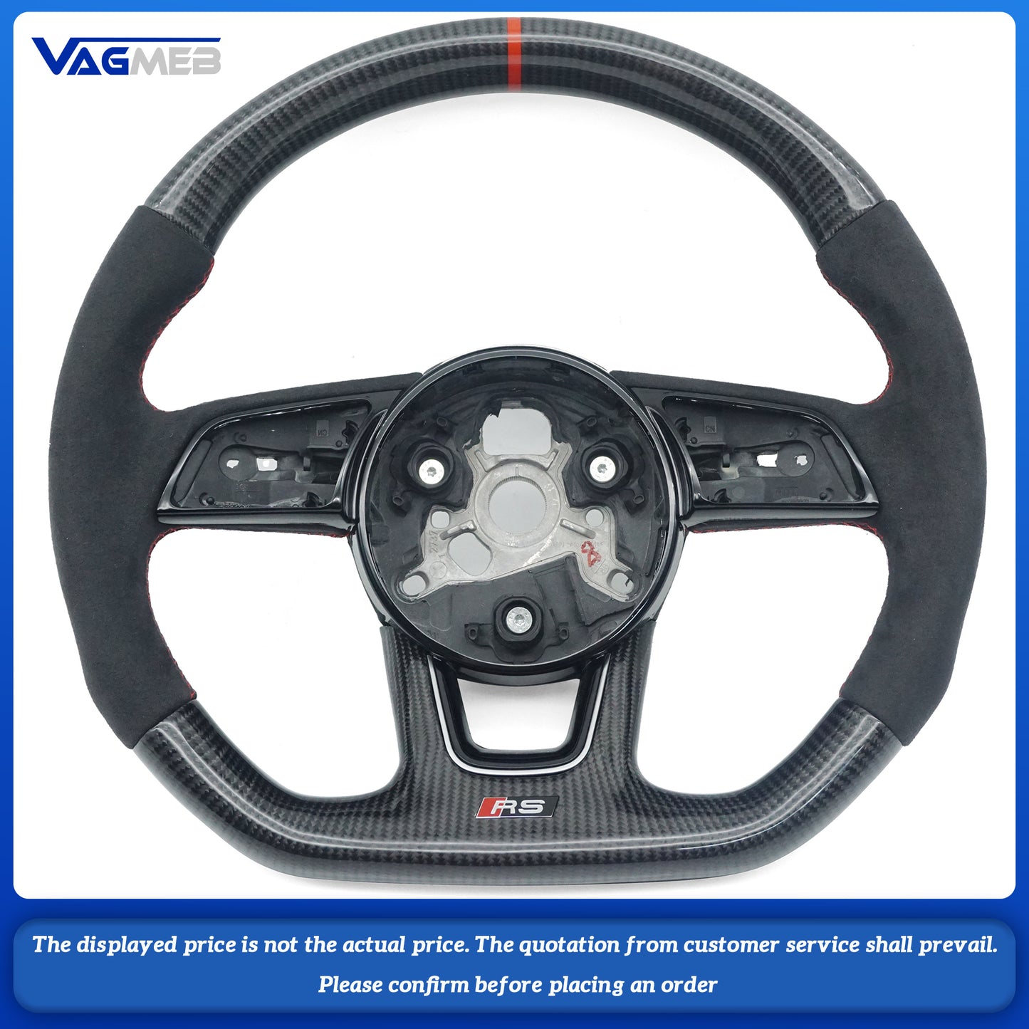 For Audi RS logo A4B9Steering Wheel Flat Bottom Steering Wheel Campaign Assembly