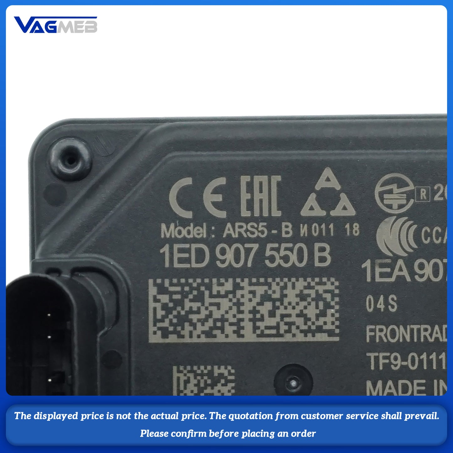 ACC Adaptive Cruise Control Sensor Distance Radar Sensor For VW IID3 ID4 ID7 Audi Q4 e-tron Audi Q5 e-tron 1EA 907 550B