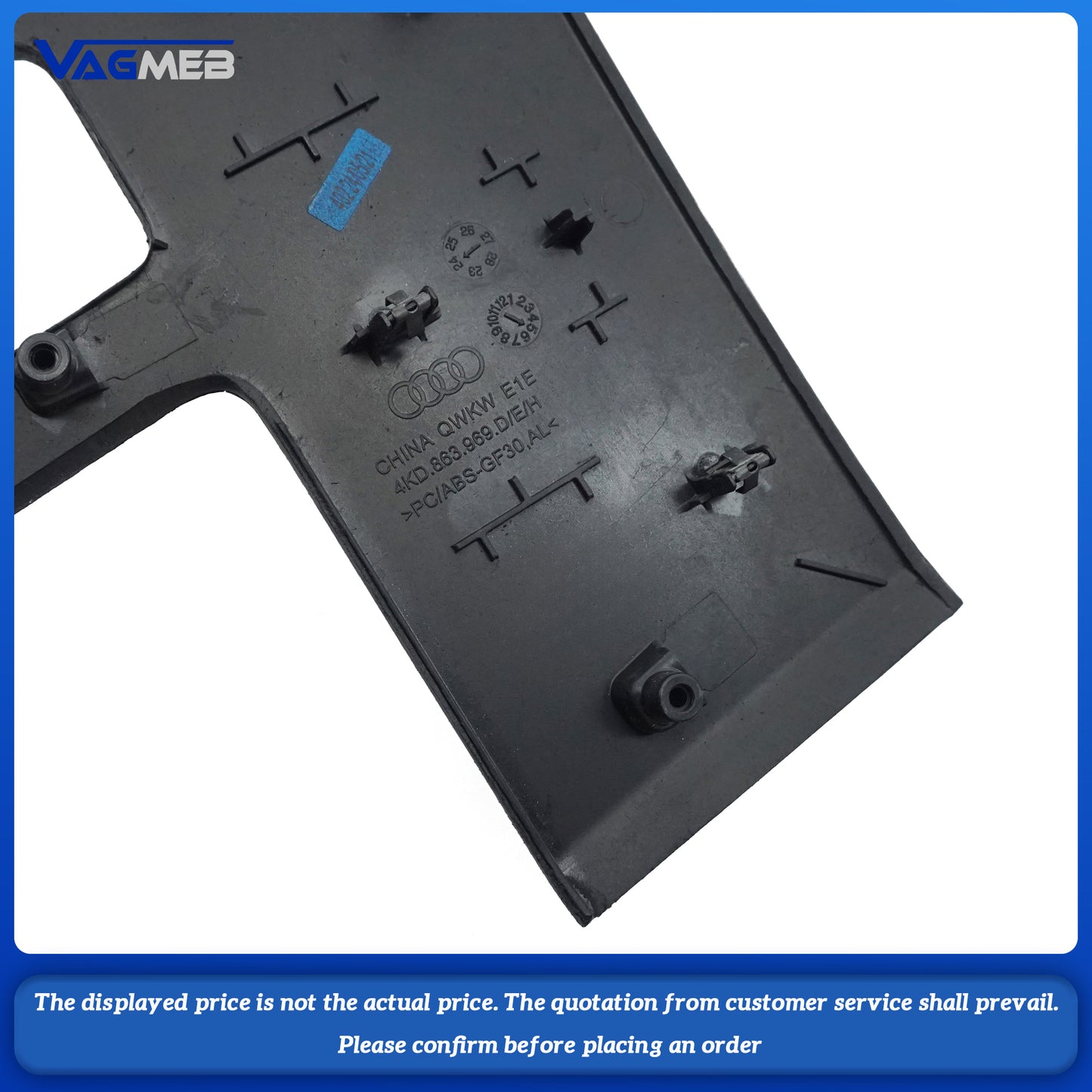 Carbon fiber center console blue line decorative panel for Audi RS A6 C8 carbon fiber interior decorative panel