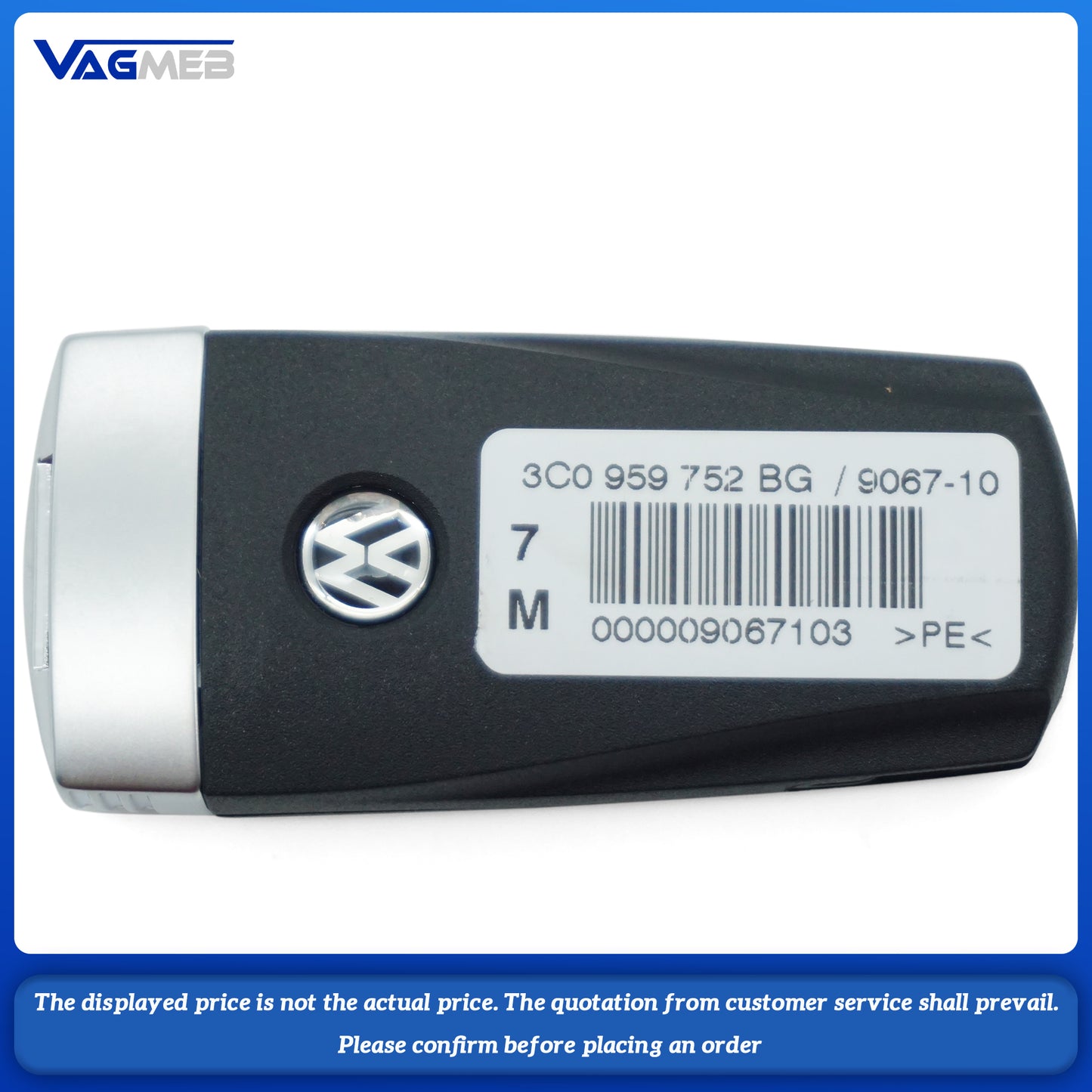 For VW Passat B7 key assembly ID46 434mhz supports keyless