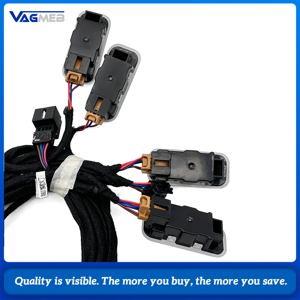 Multi-color Footwell Light With Wiring Harness for VW Passat B8, Interior Ambient Foot Well Lamp