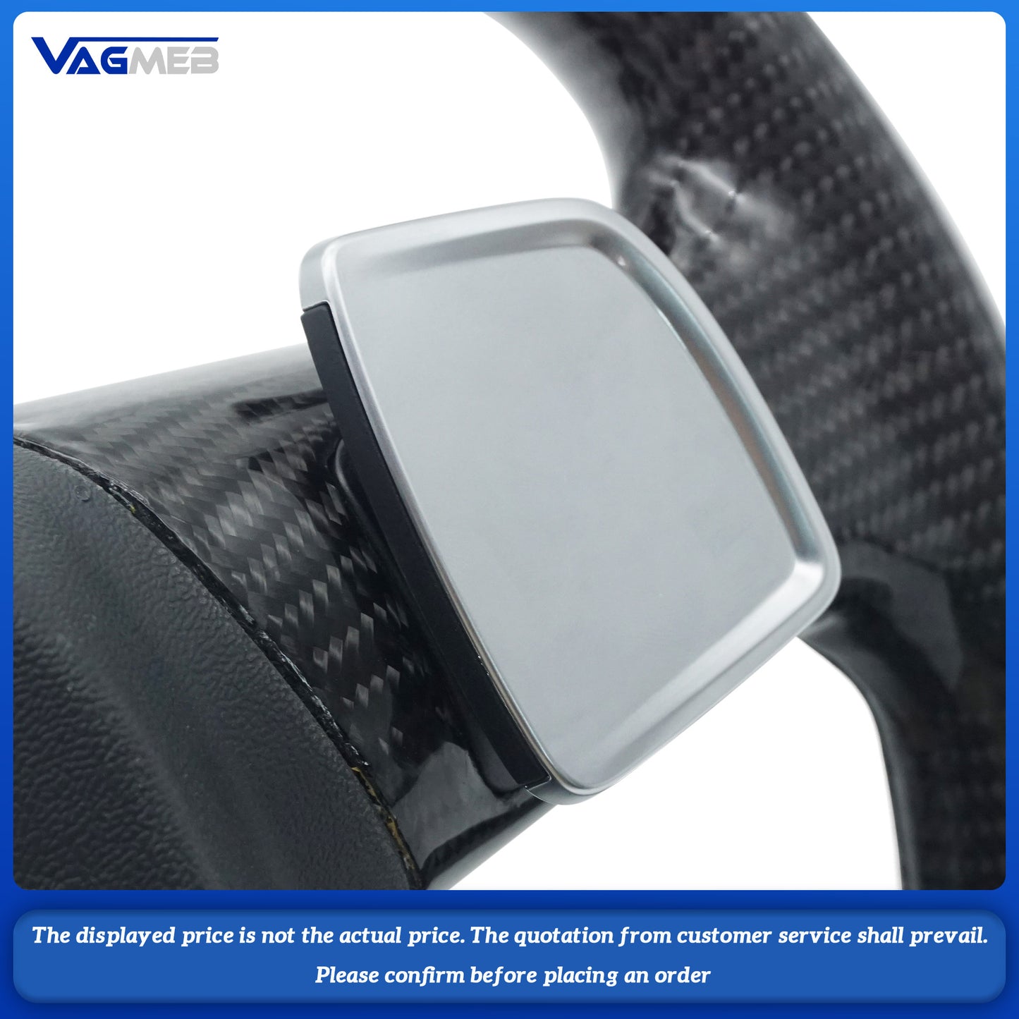 For Audi A8 Four spoke carbon fiber steering wheel with shift paddles
