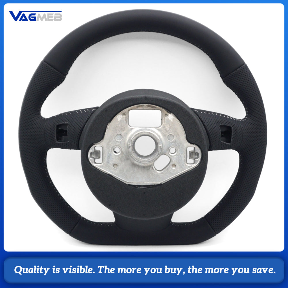 Leather material sports style steering wheel For Audi A4B8 steering wheel accessories, car accessories