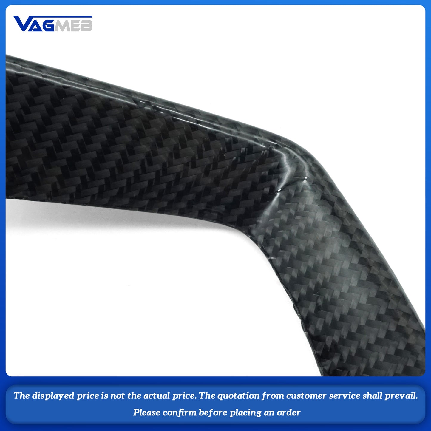 For Audi A8 A pair of carbon fiber steering wheel button frames