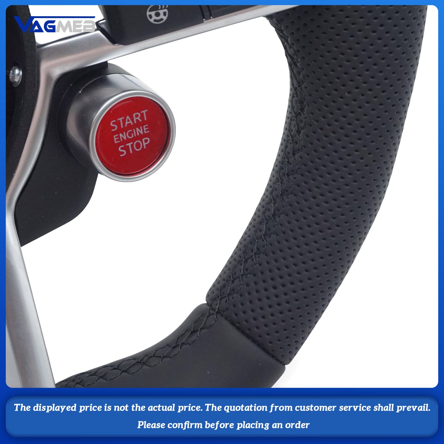 For Audi A4B9, black line with button, heating function, R8 button-equipped steering wheel