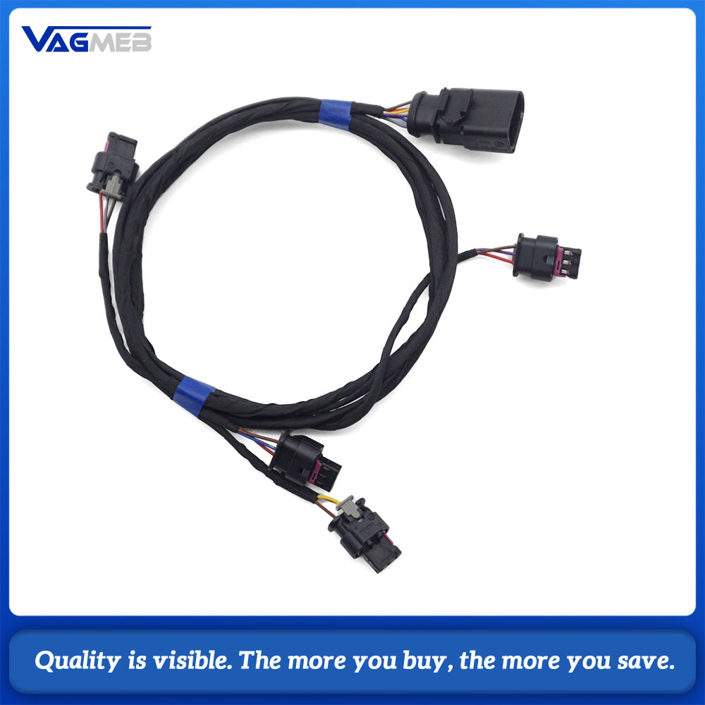 Front Bumper PDC Parking Sensor Wiring Harness OE 5G0971095N, Fit for VW Golf MK5, 4 Parking Distance Control Sensor Cable, Direct Replacement