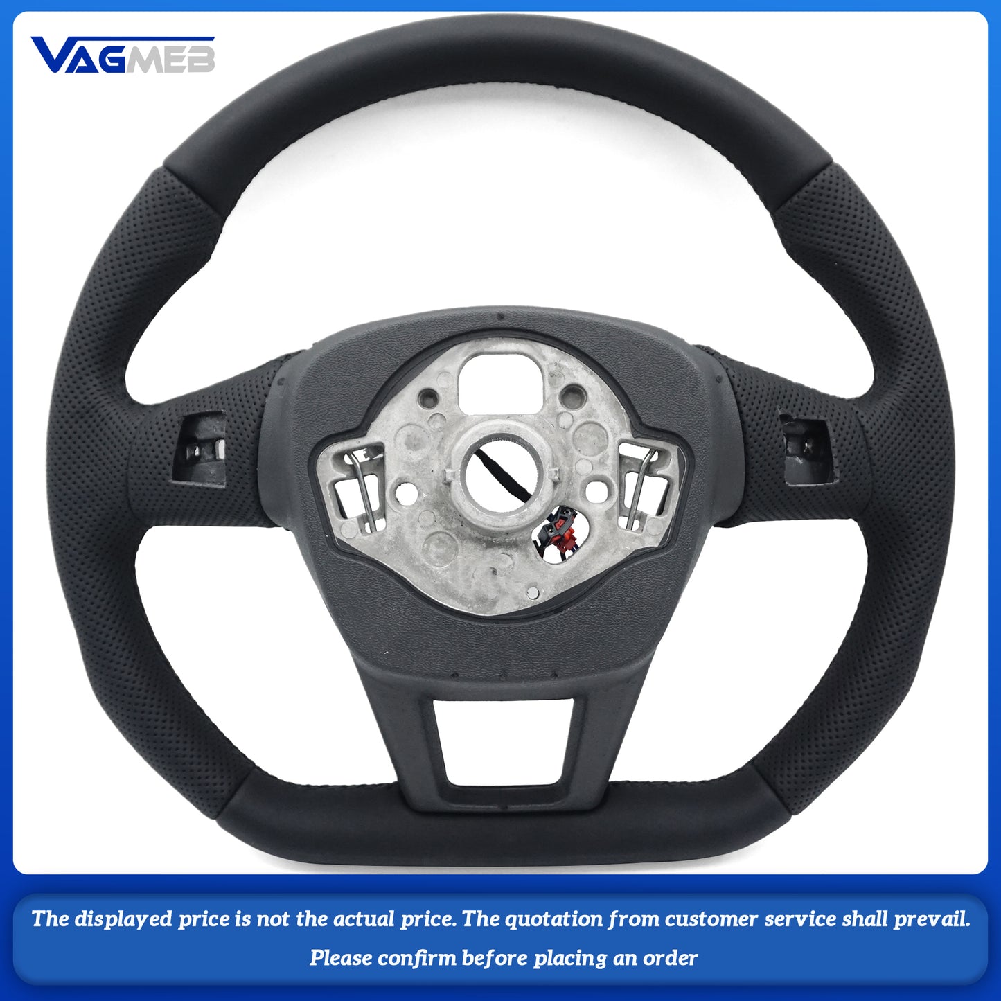 Genuine leather design Steering Wheel,Suitable For Audi A6 C8 Black Frame,Car Accessories
