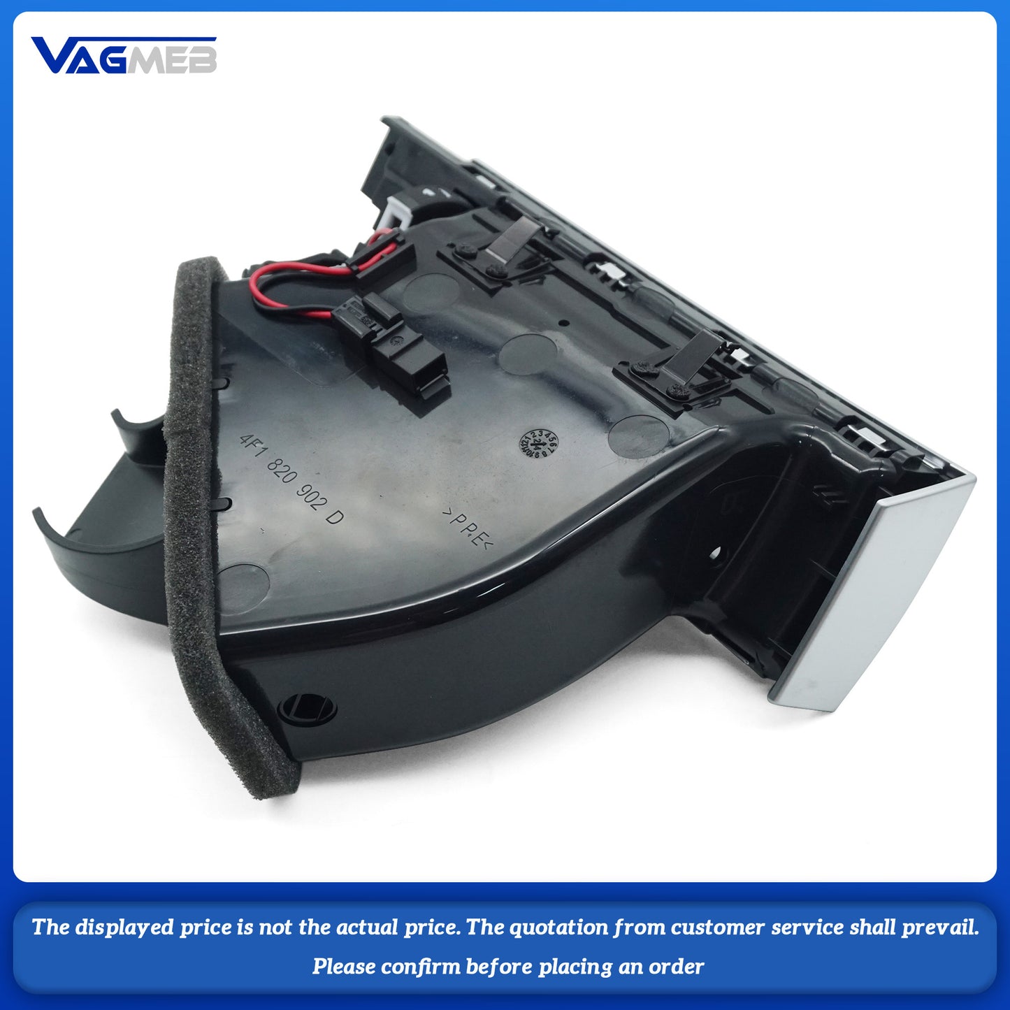 LHD Black Front Right Passenger Air Outlet vents Air Vent Assembly Trim nozzle For audi A6 C6 Avant Allroad Quattro