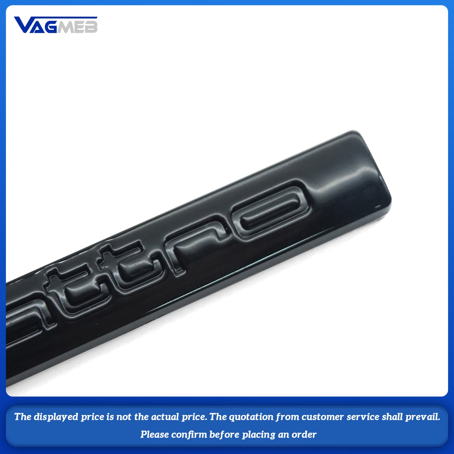For Audi Quattro Logo A3 A4 A8 Q3 S3 S5 RS6 RS7 S7 S6 A6 ABS Car Side Body Badge Rear Trunk Emblem Sticker Decals Accessories