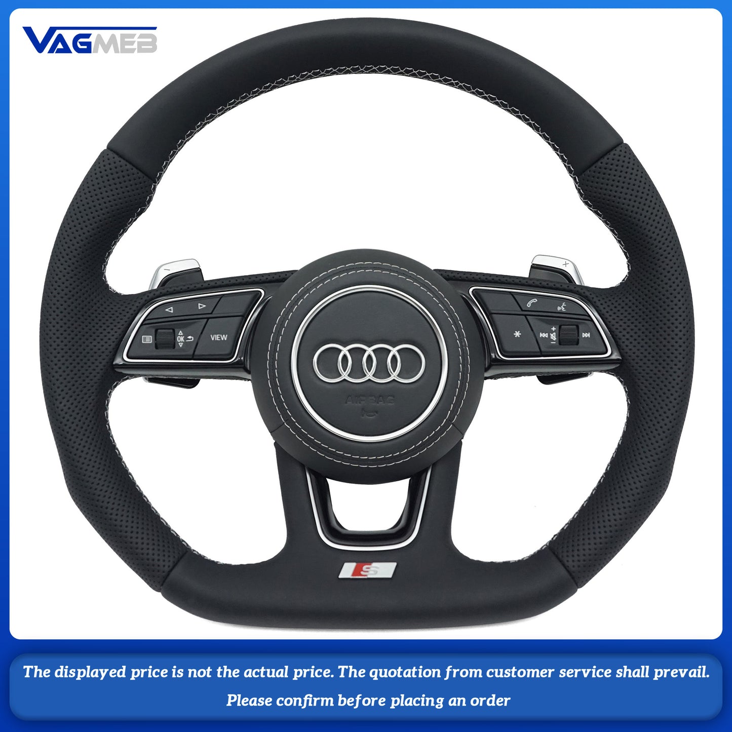 For Audi Steering Wheel A3 Leather Steering Wheel