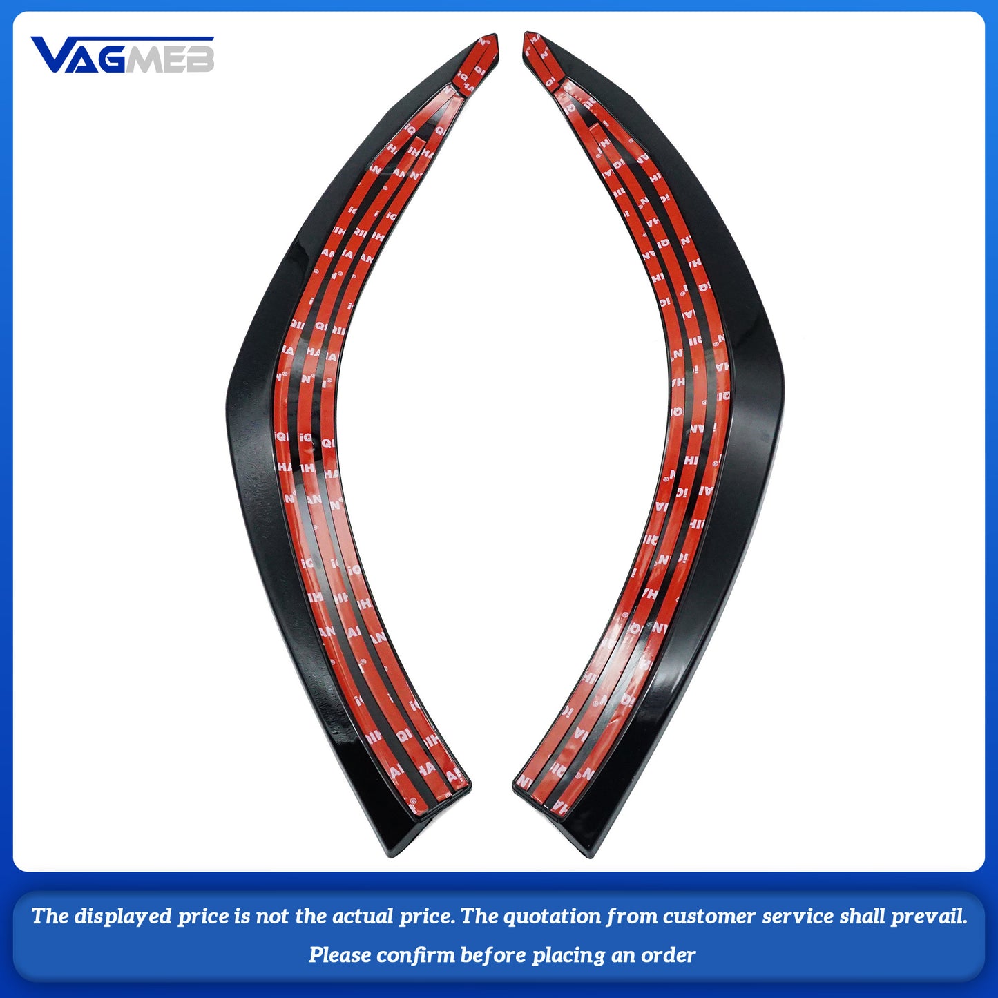 Car Front Bumper Lip Splitter Spoiler Decoration Trim Cover For Audi A6C8