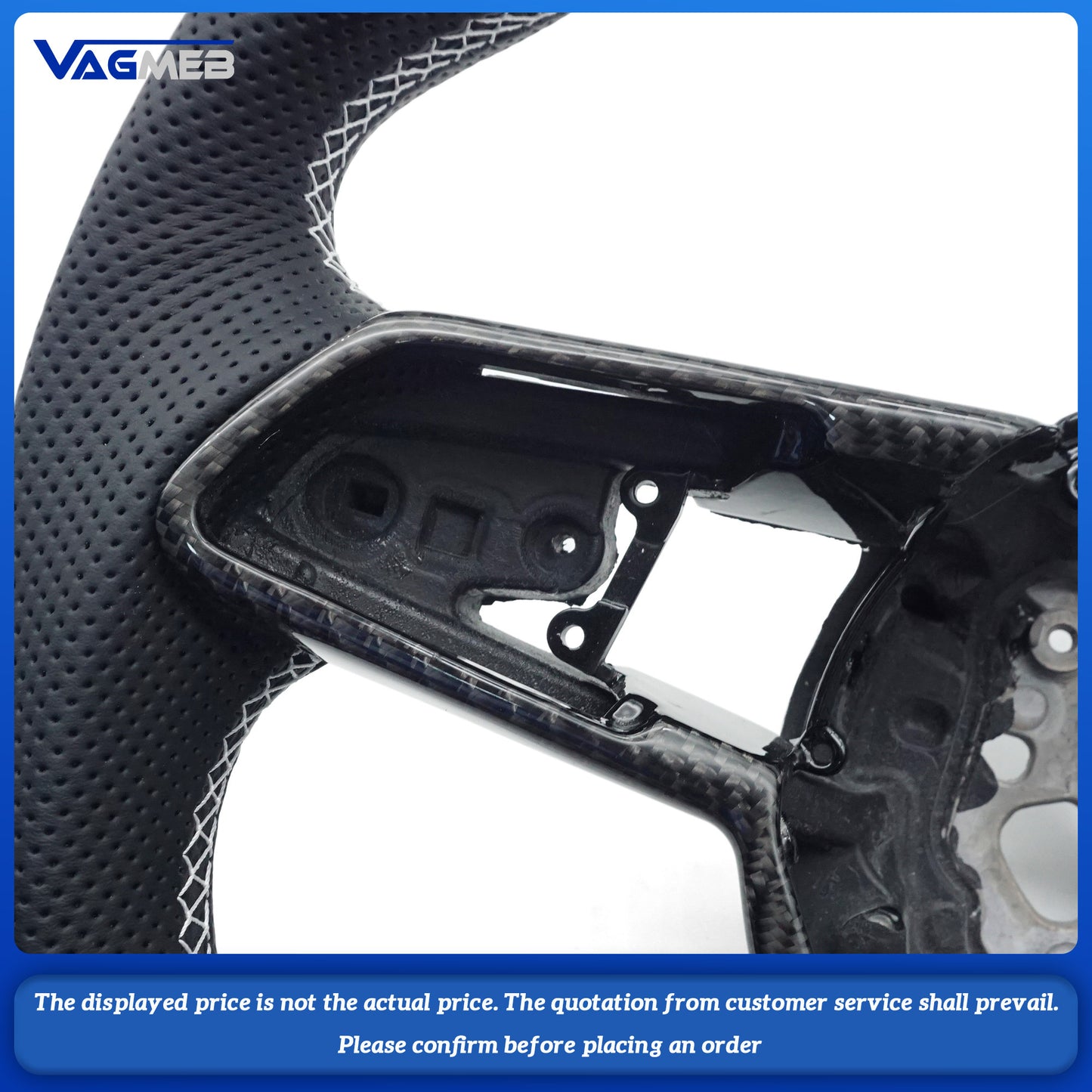 For Audi TT half-hole black line carbon fiber steering wheel