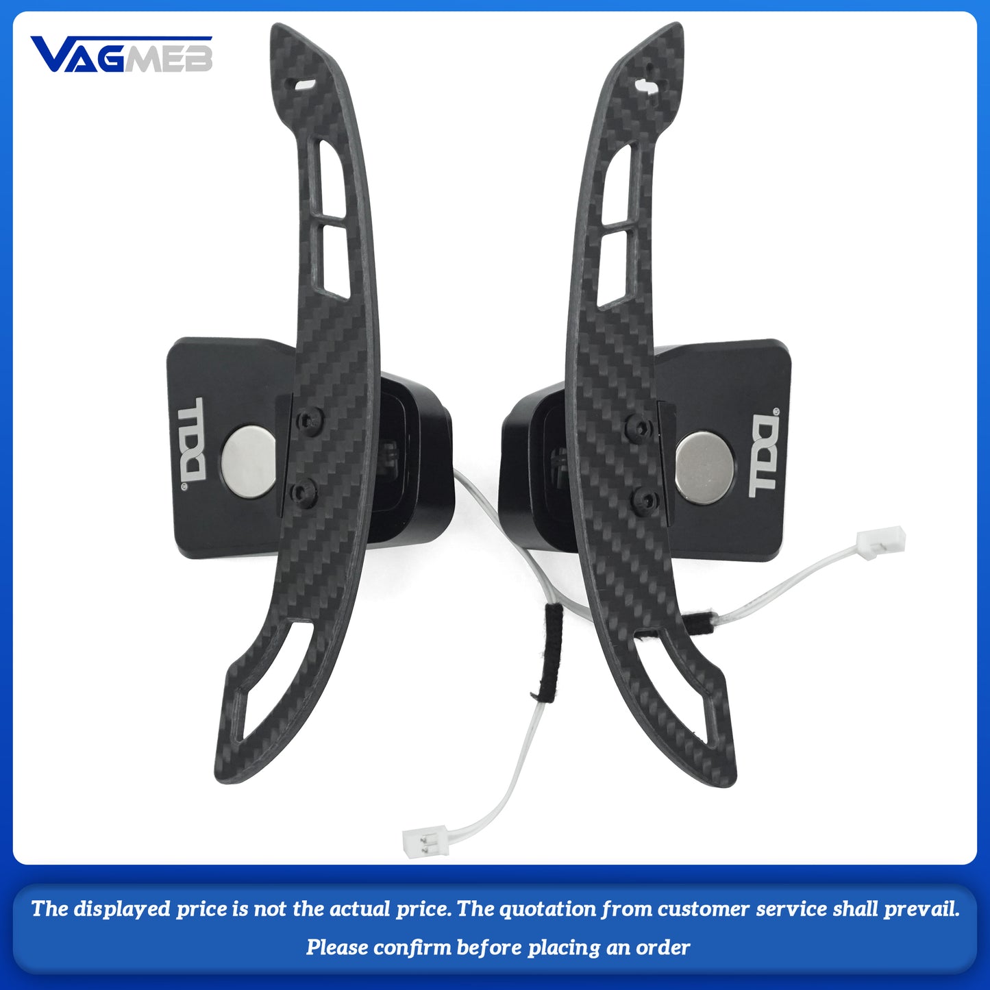 For VW Polo Carbon Fiber Magnetic Steering Wheel Paddle Shifters