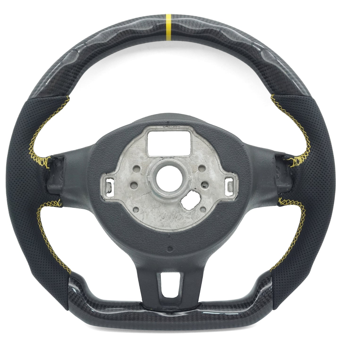 For VW Golf 6 GTI Golf MK6 GTI Custom carbon fiber leather semi-perforated leather steering wheel Customized styles