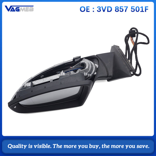 Electric Folding Side Rearview Mirror Assembly Side Mirror Adjust Control Knob Switch With Folding Function 3VD959565A 3VD857501F/502F For Skoda Superb 2019