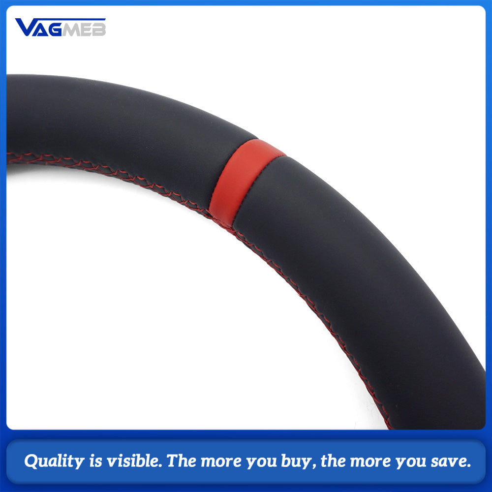 Steering Wheel Base For VW Golf MK6 GTI, Half Perforated Leather, Red Stitching, Red Centering Marker, Sport Steering Wheel Core Base Replacement