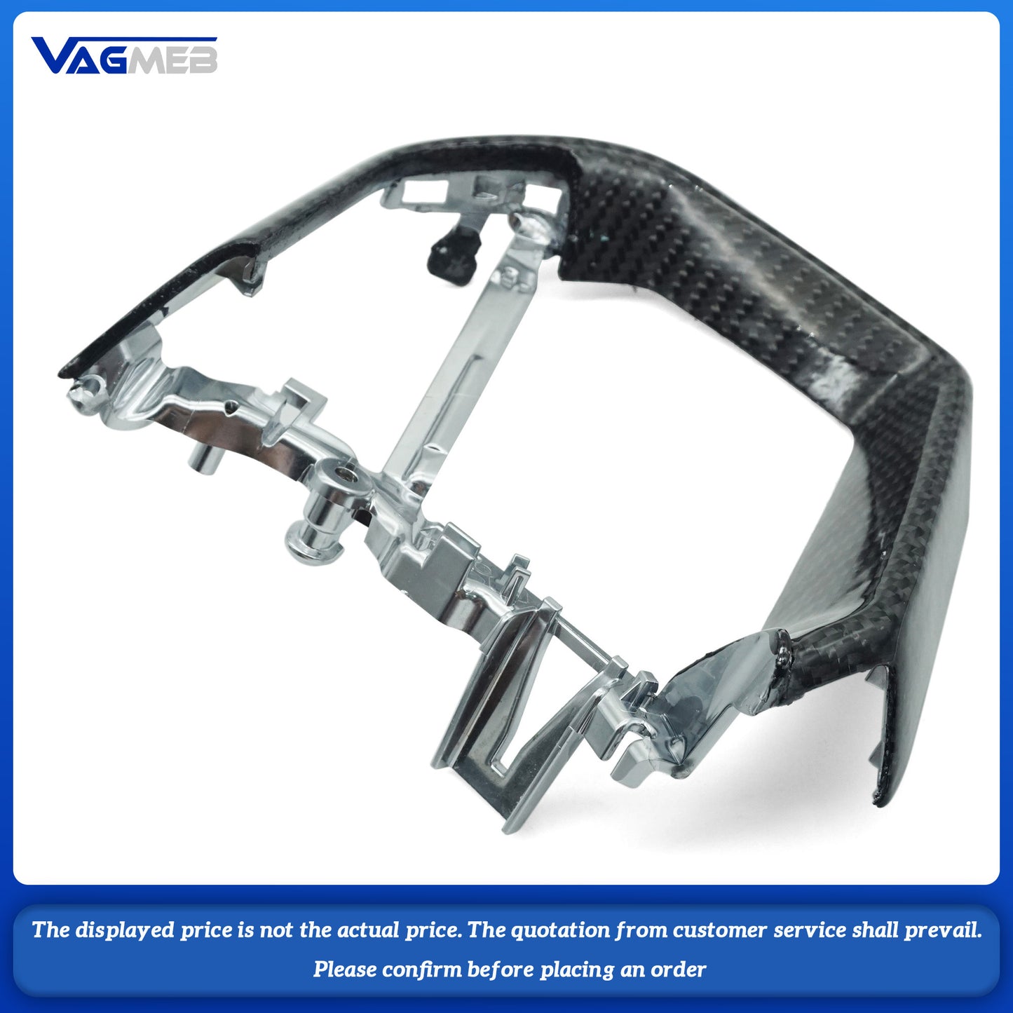 For Audi A8 A pair of carbon fiber steering wheel button frames